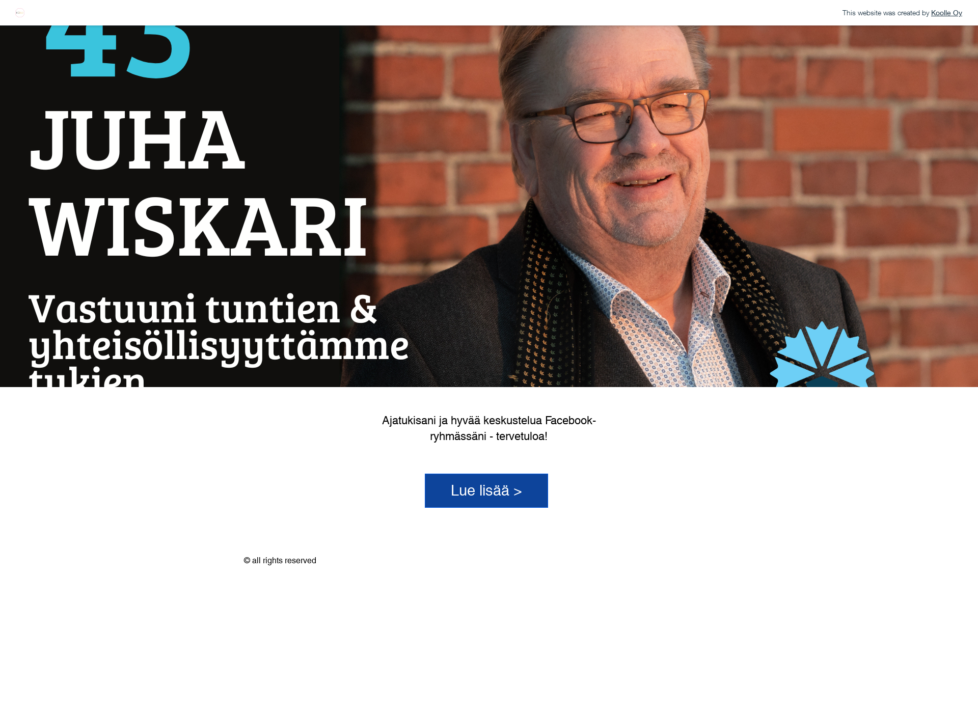Skärmdump för juhawiskari.fi