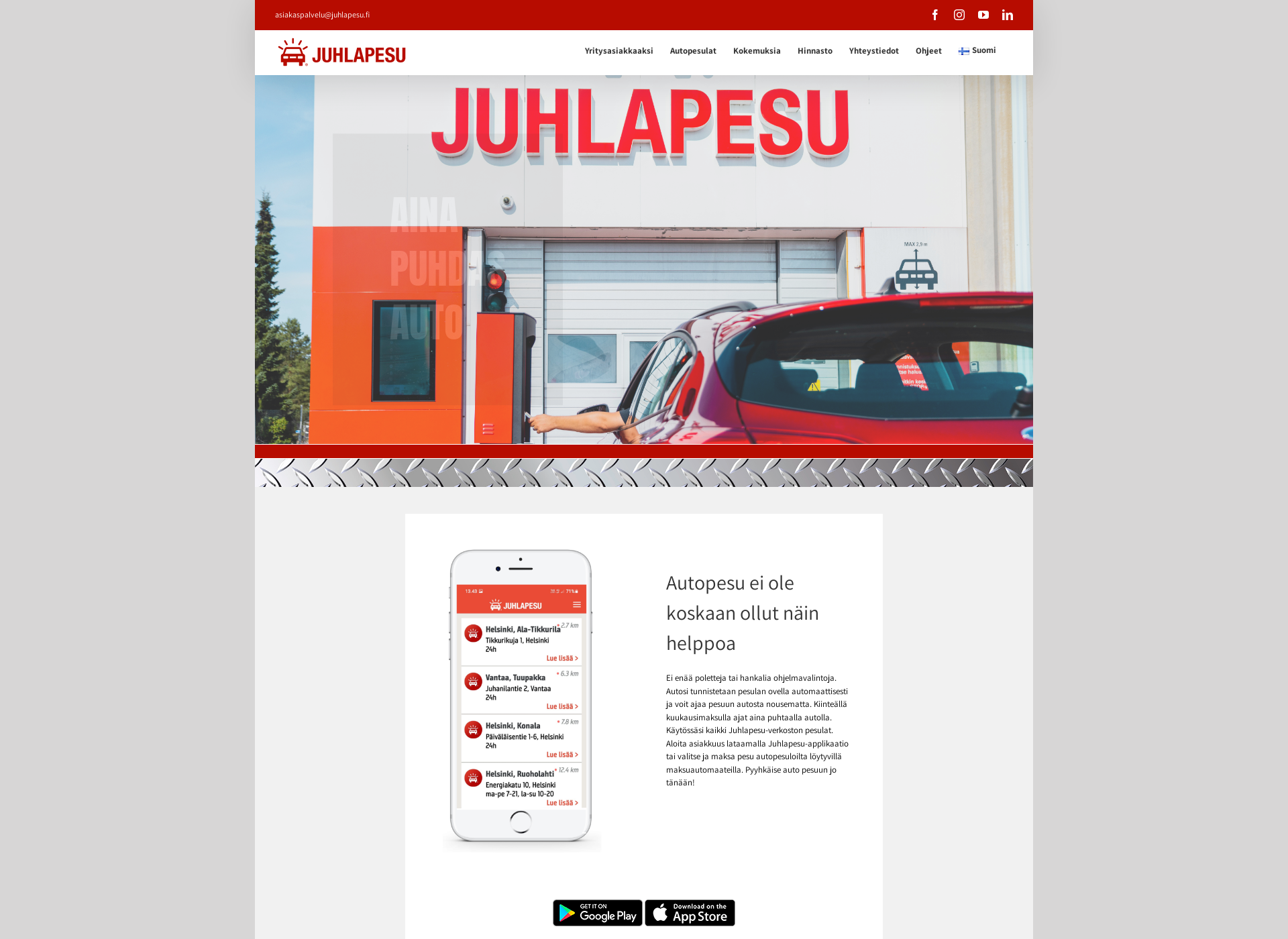 Screenshot for juhlapesu.fi
