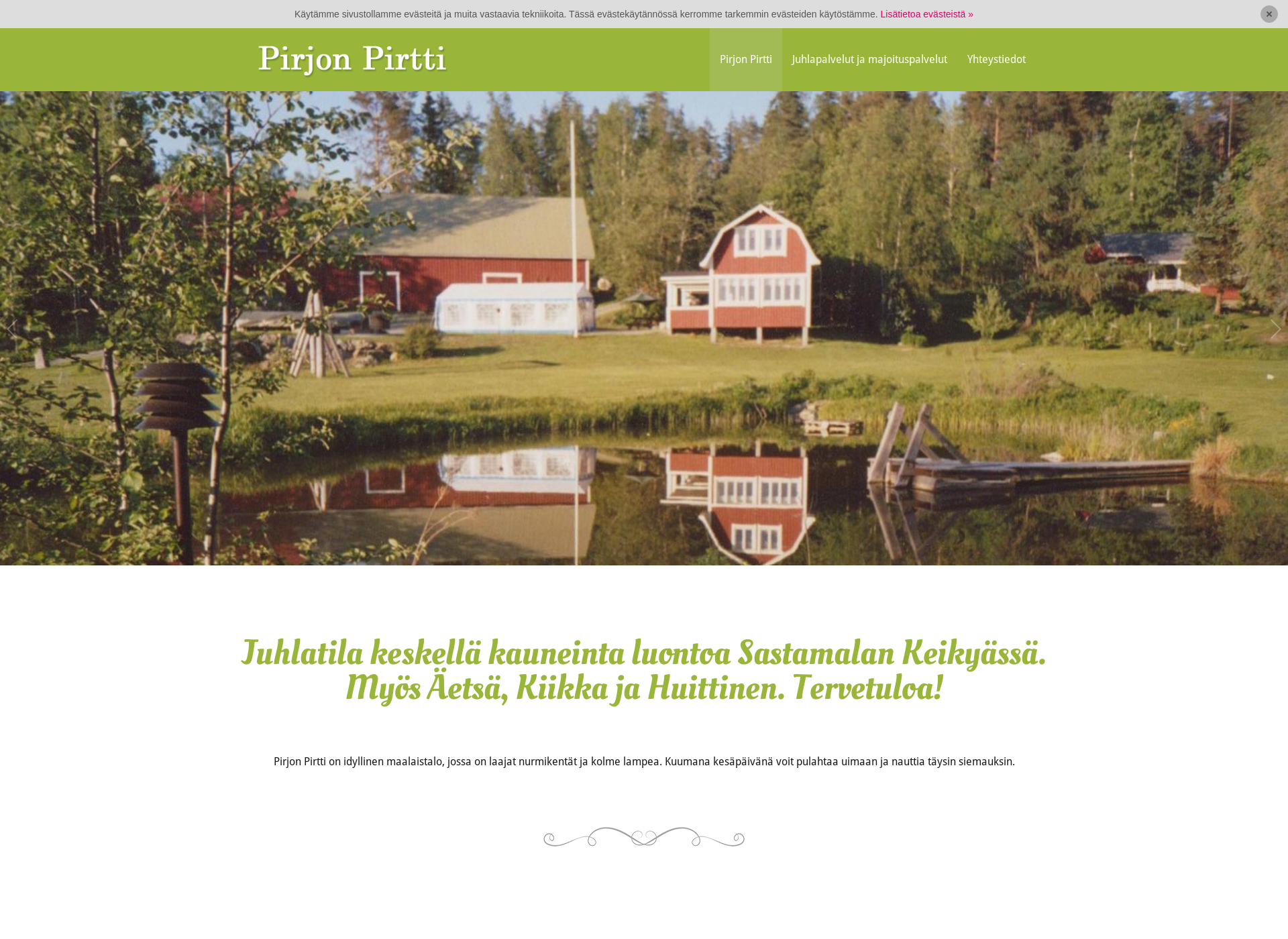 Screenshot for juhlatilasastamala.fi