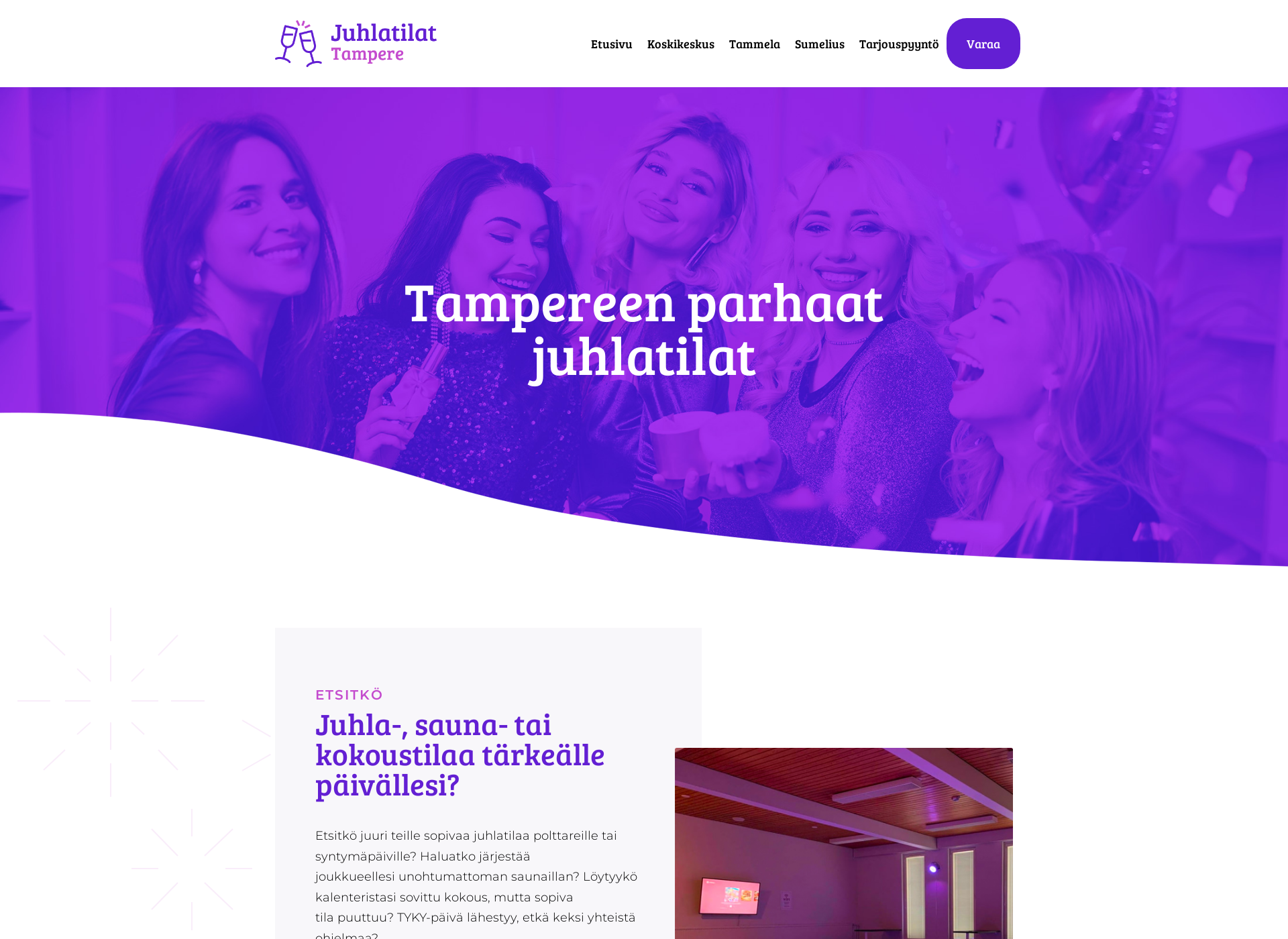 Screenshot for juhlatilattampere.fi
