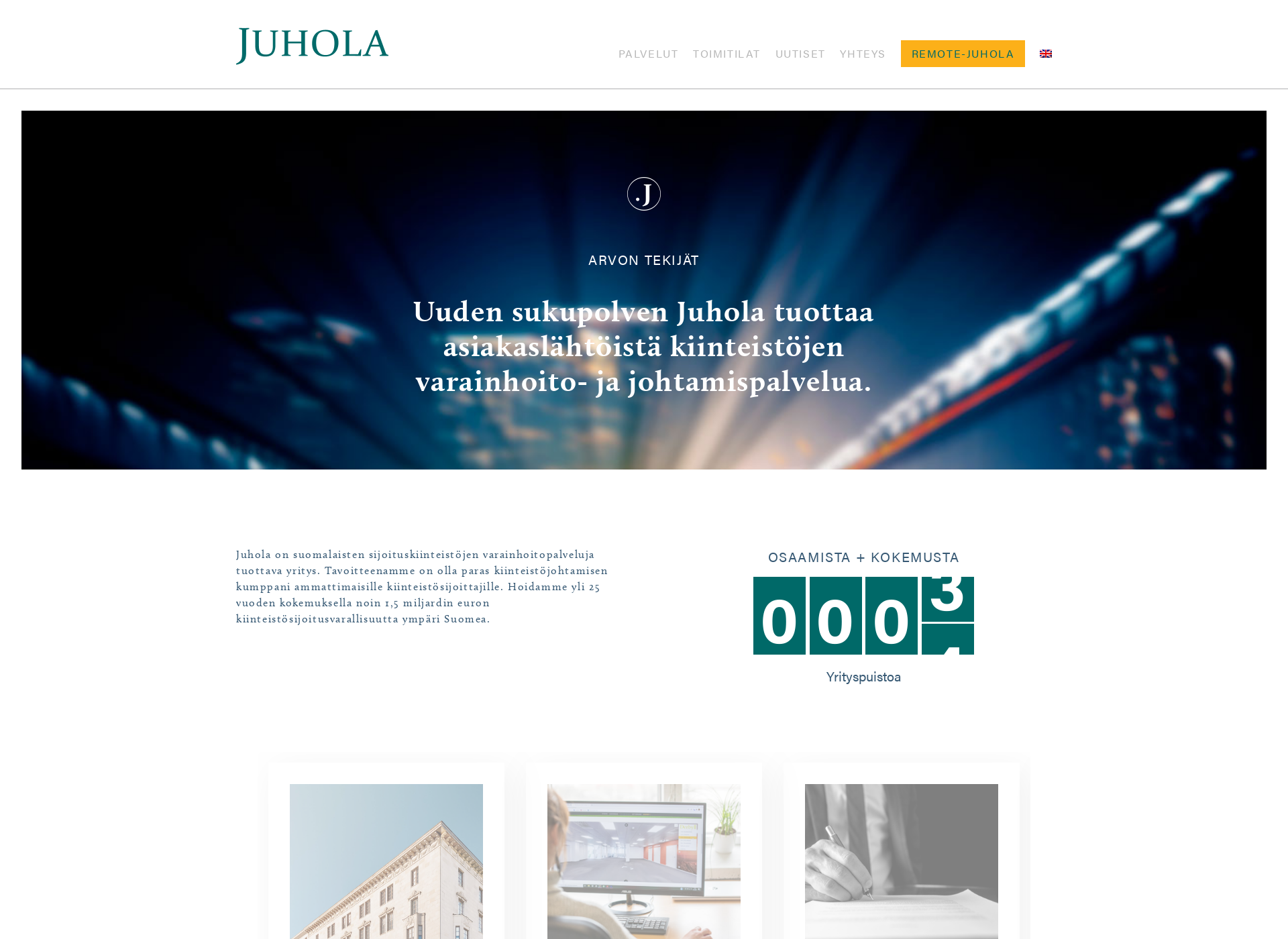 Skärmdump för juhola.fi