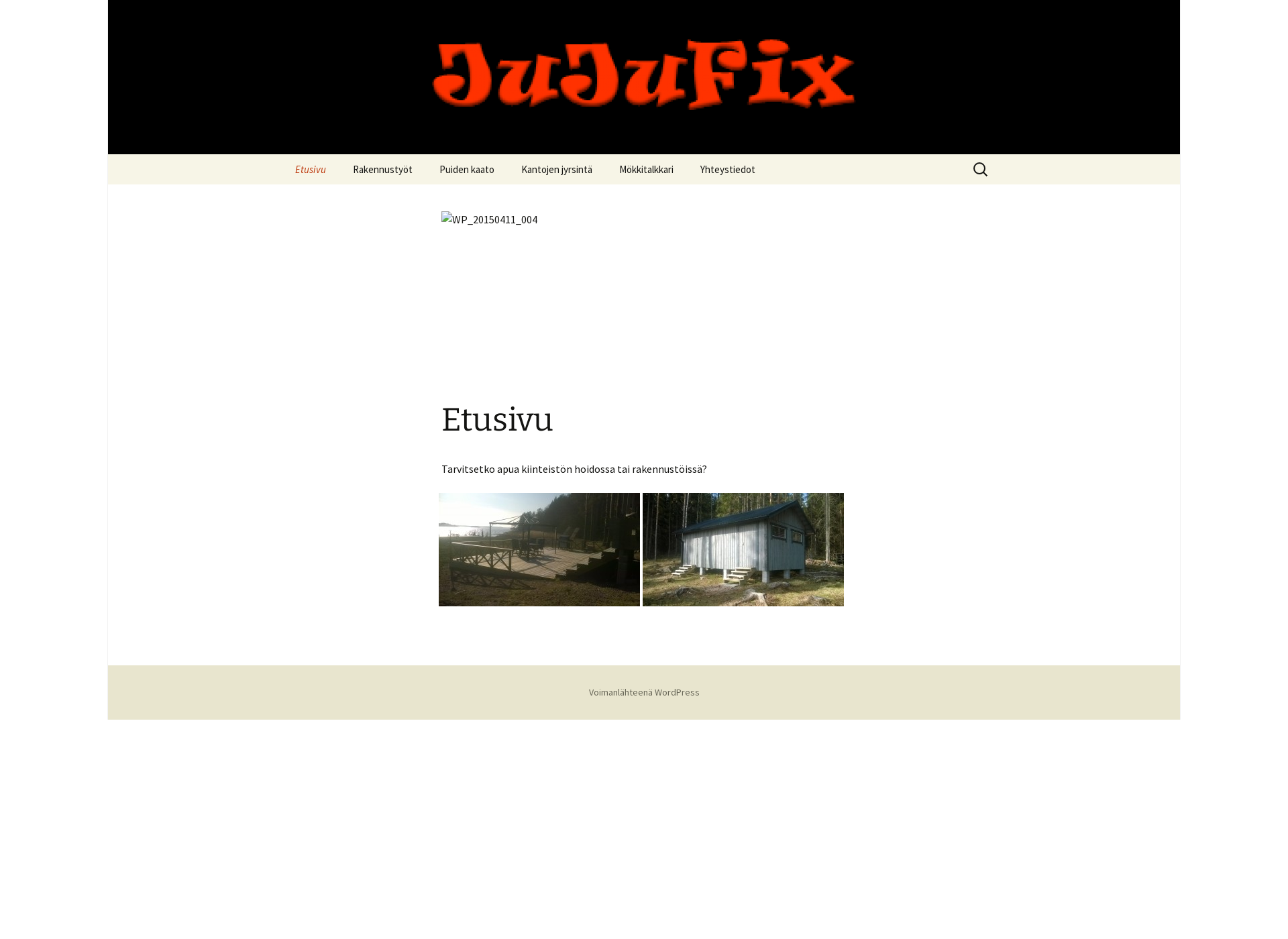 Skärmdump för jujufix.fi