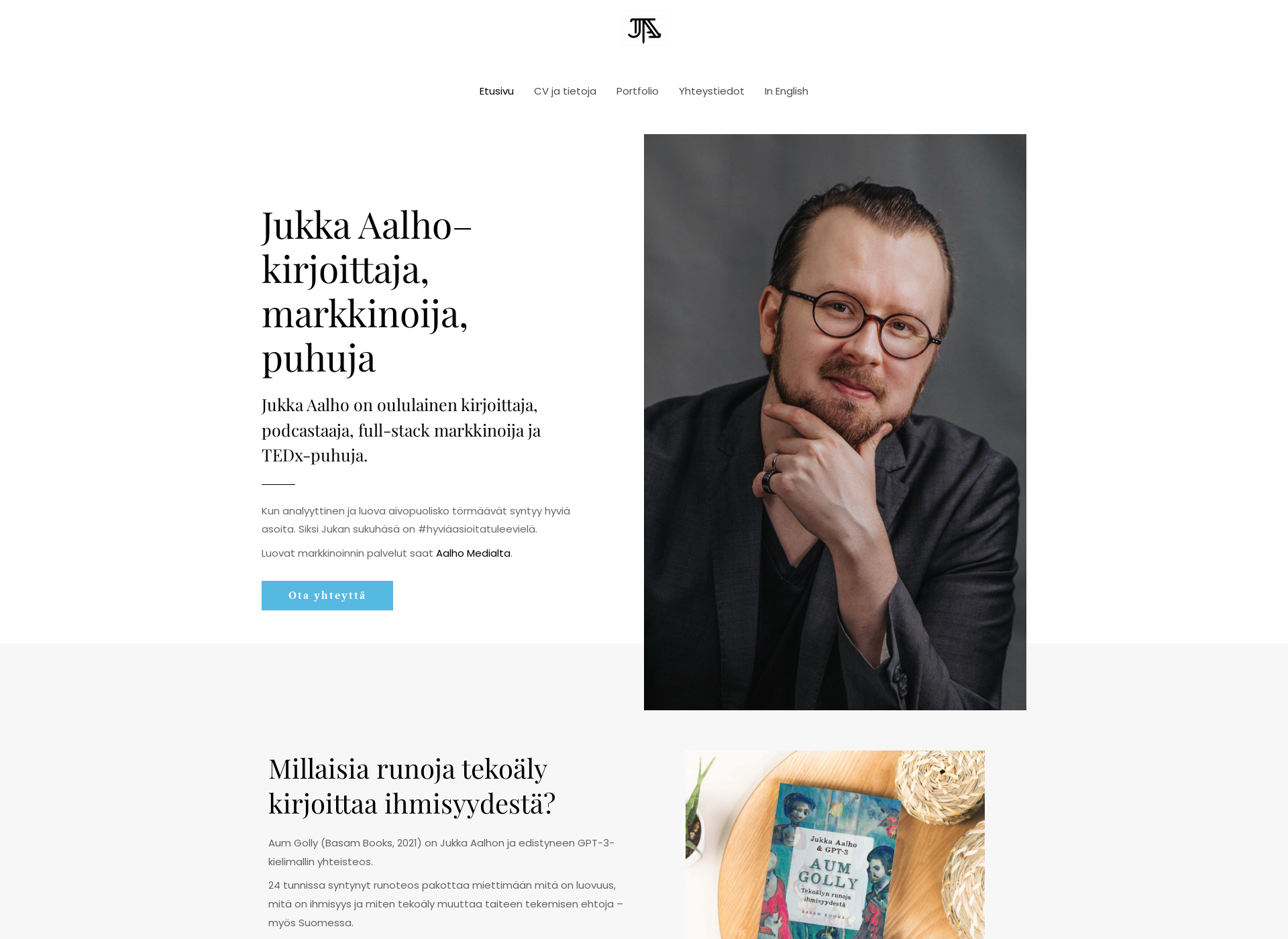 Skärmdump för jukkaaalho.fi