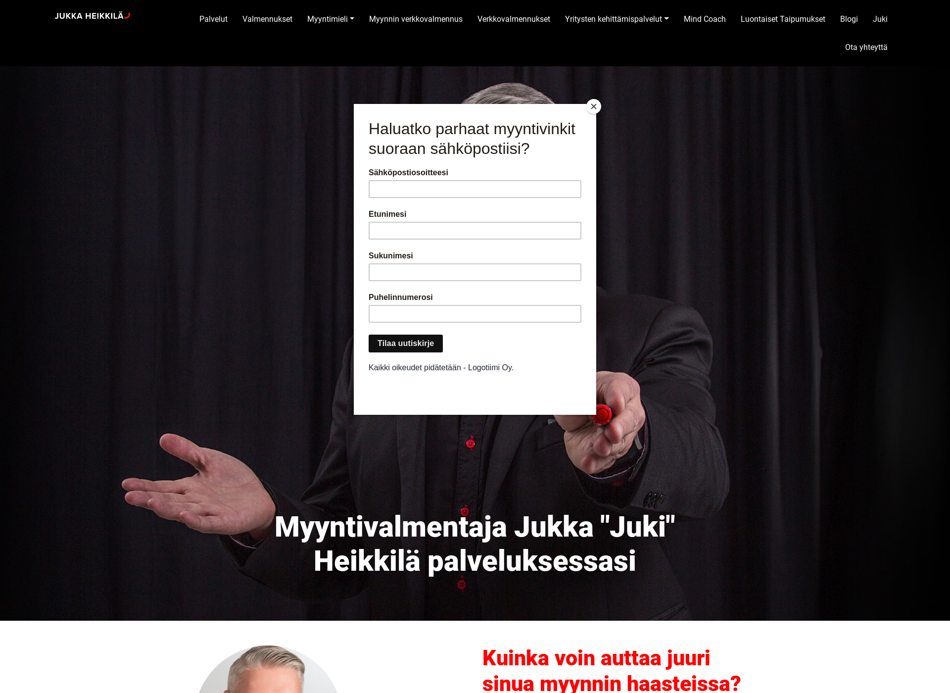 Skärmdump för jukkaheikkila.fi