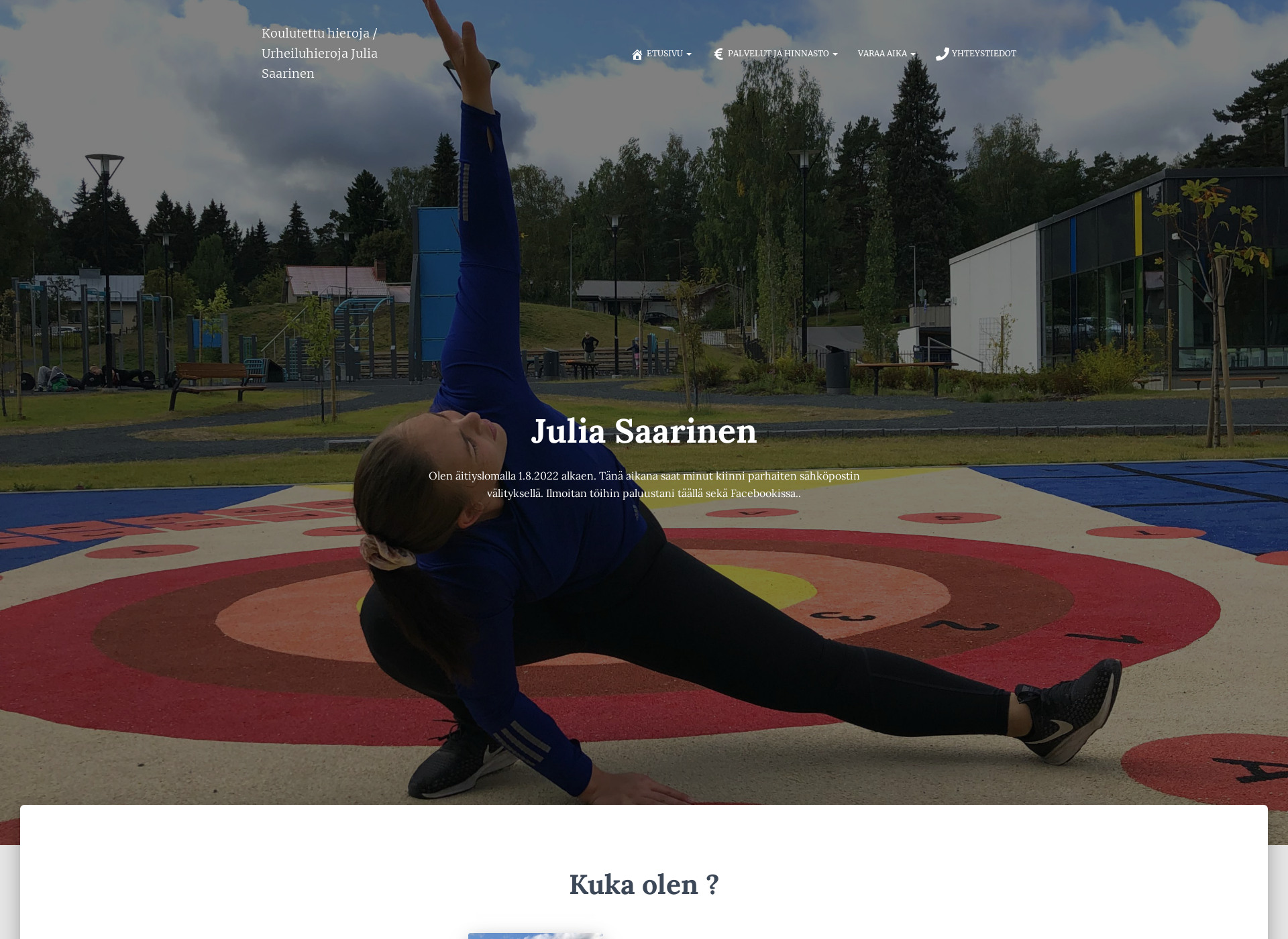 Screenshot for juliasaarinen.fi