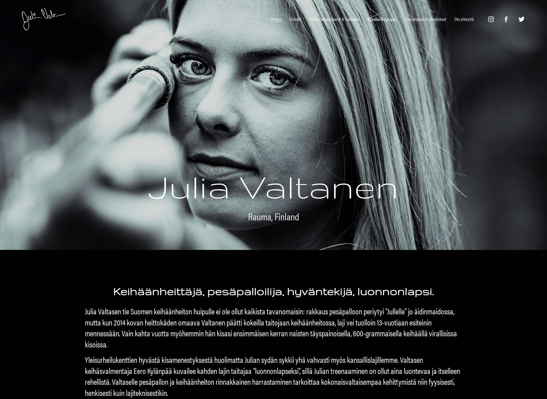 Screenshot for juliavaltanen.fi