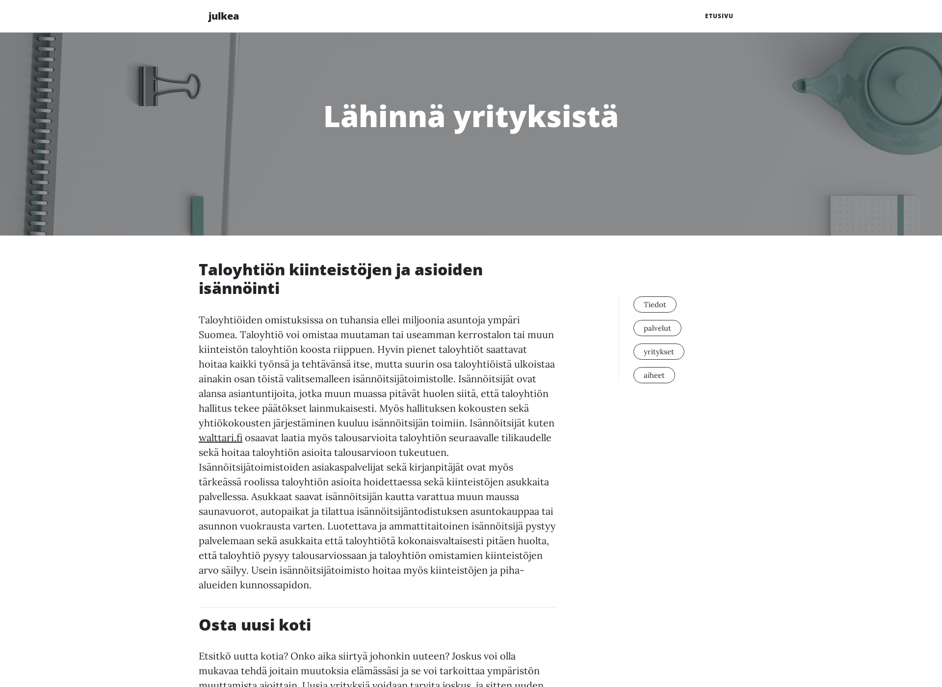Screenshot for julkea.fi