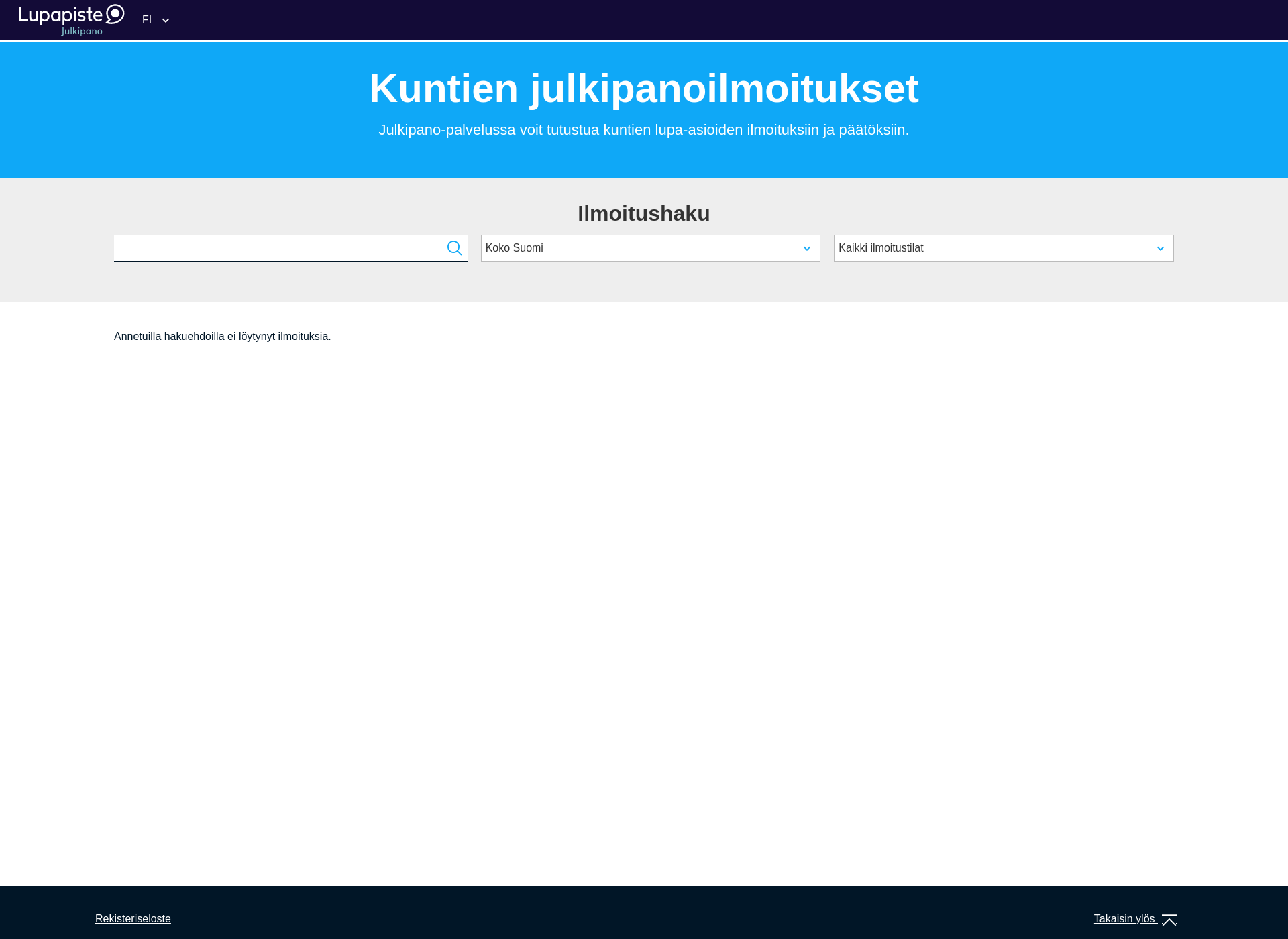 Skärmdump för julkipano.fi