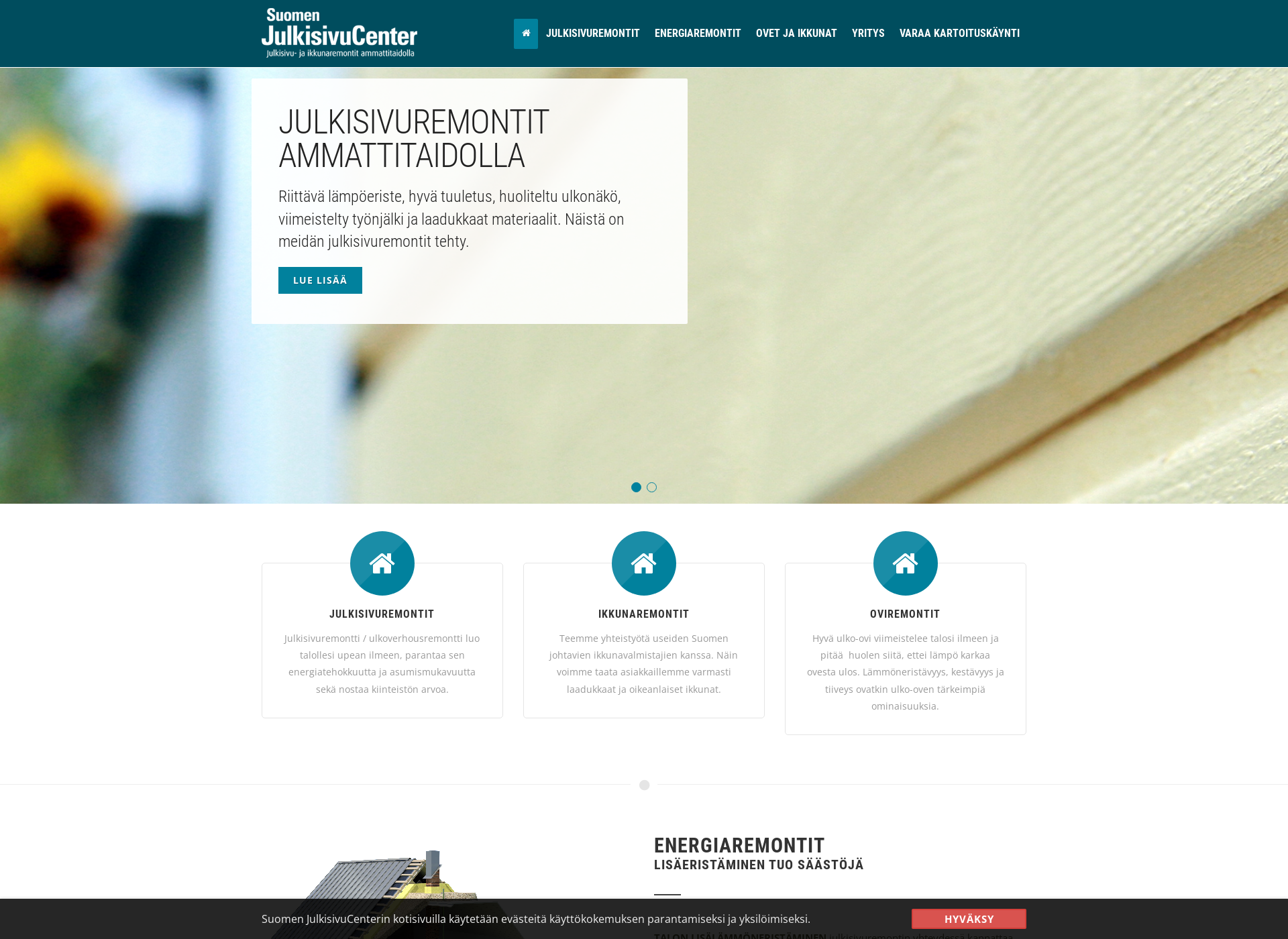 Screenshot for julkisivucenter.fi