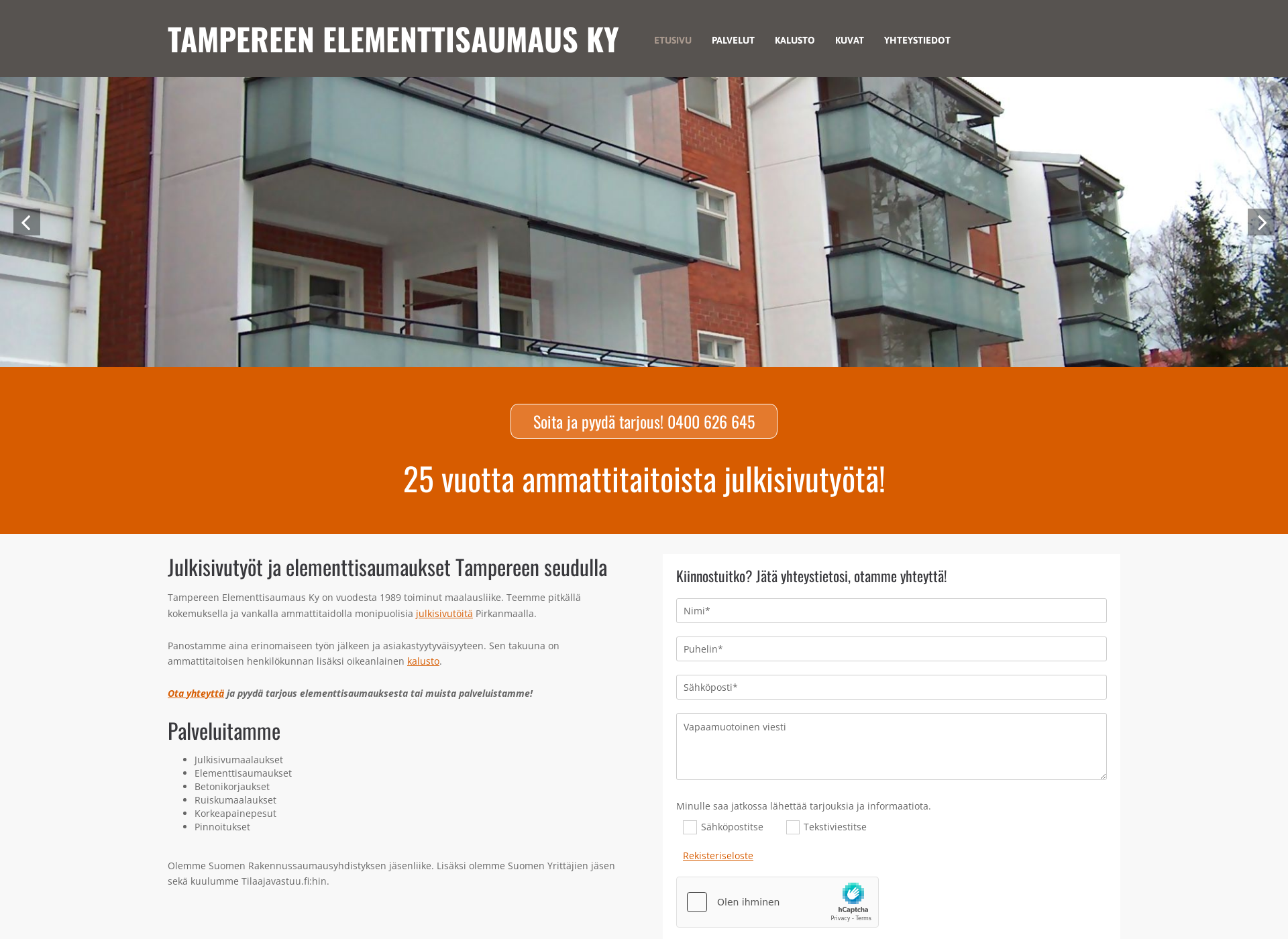 Näyttökuva julkisivumaalaus.fi