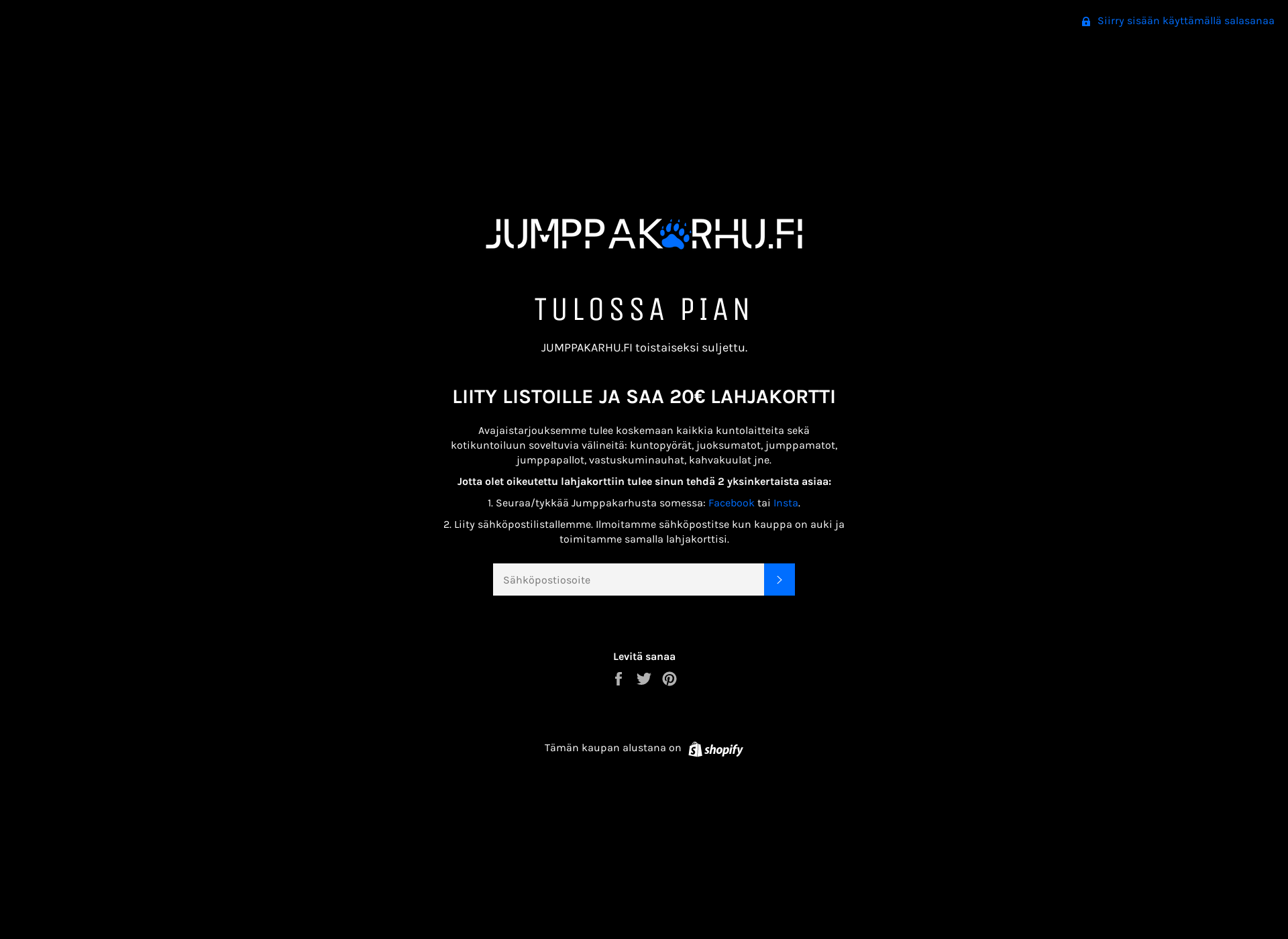Screenshot for jumppakarhu.fi