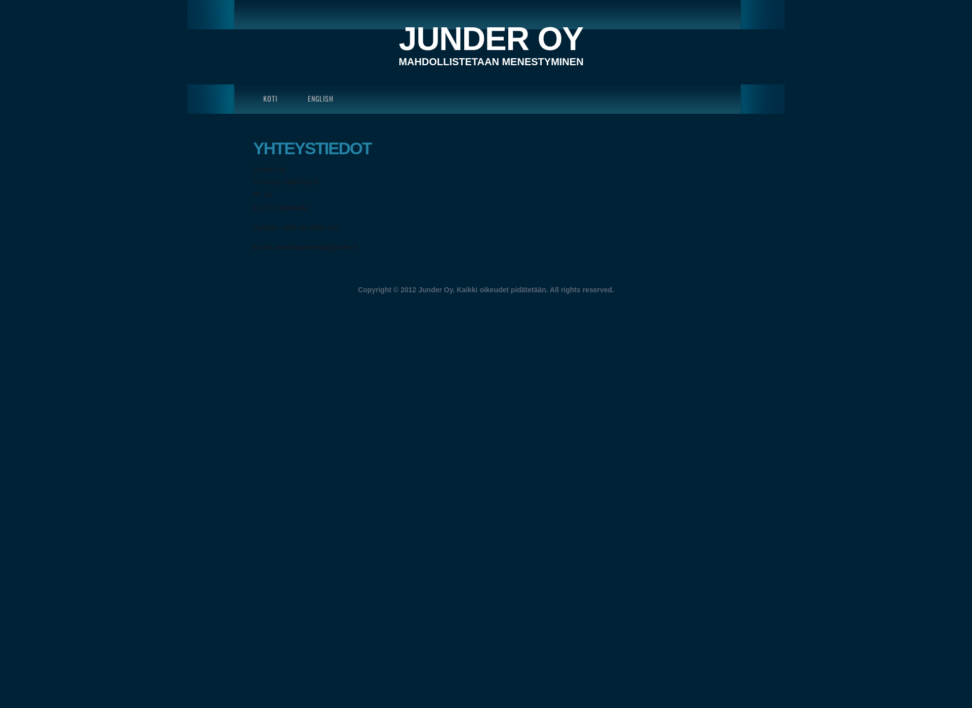 Screenshot for junder.fi