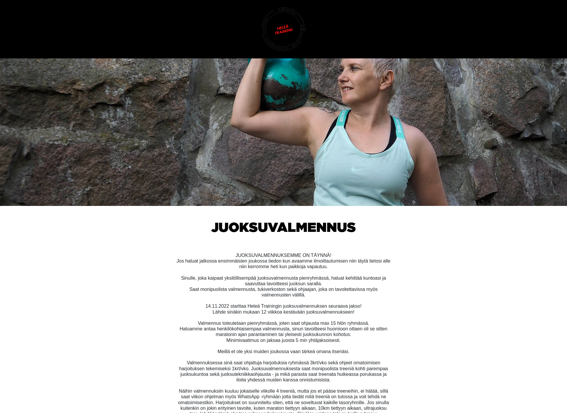 Skärmdump för juoksuohjaus.fi