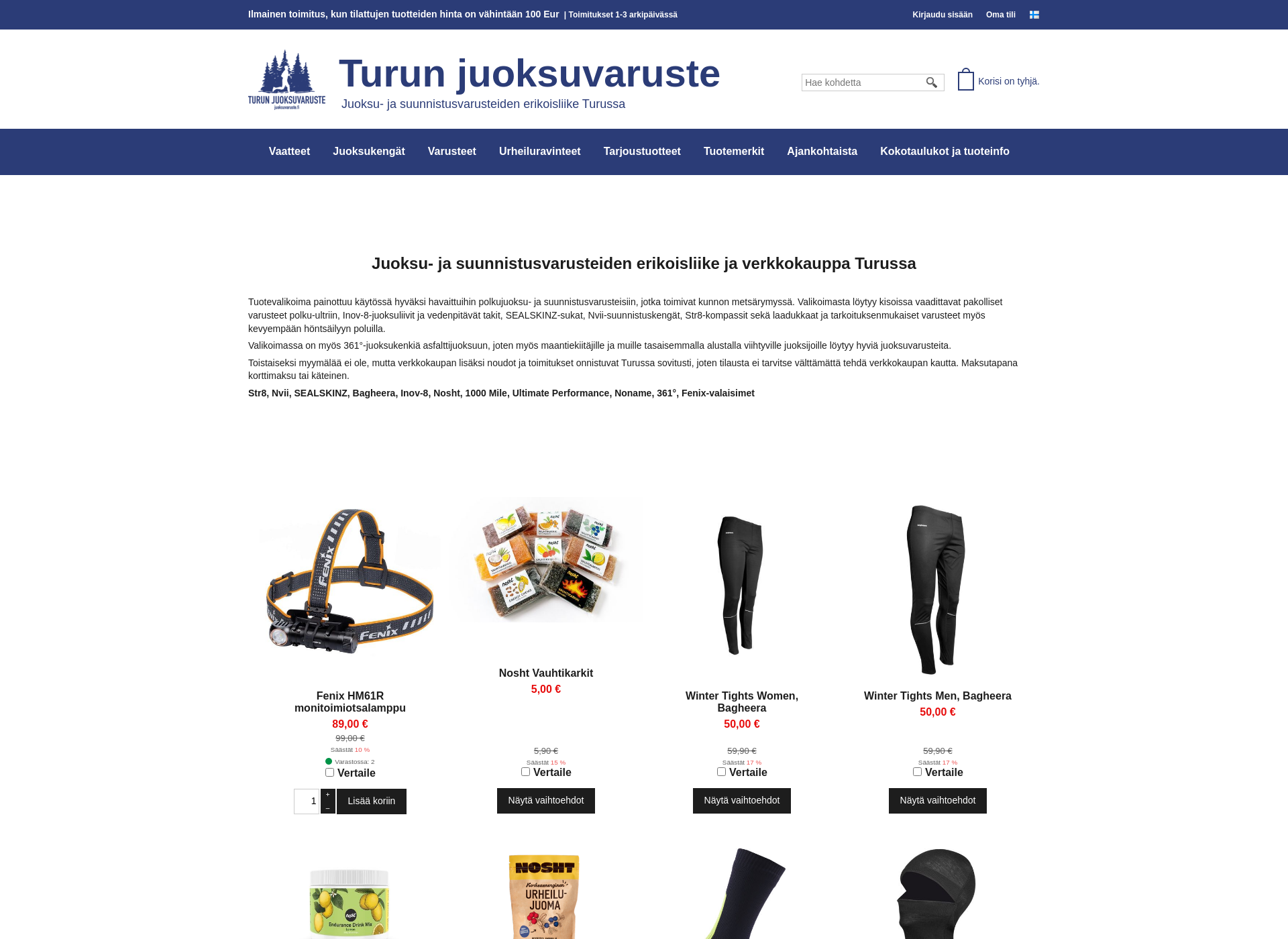 Screenshot for juoksuvaruste.fi