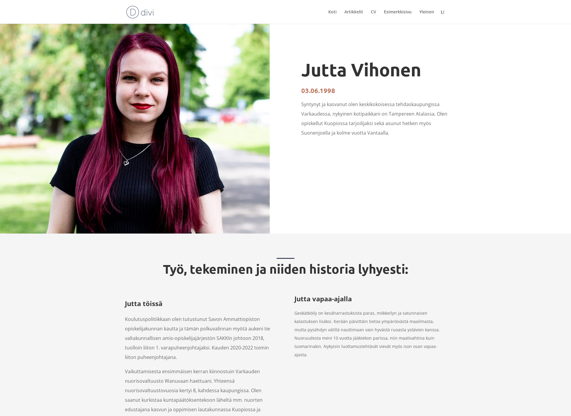 Skärmdump för juttavihonen.fi