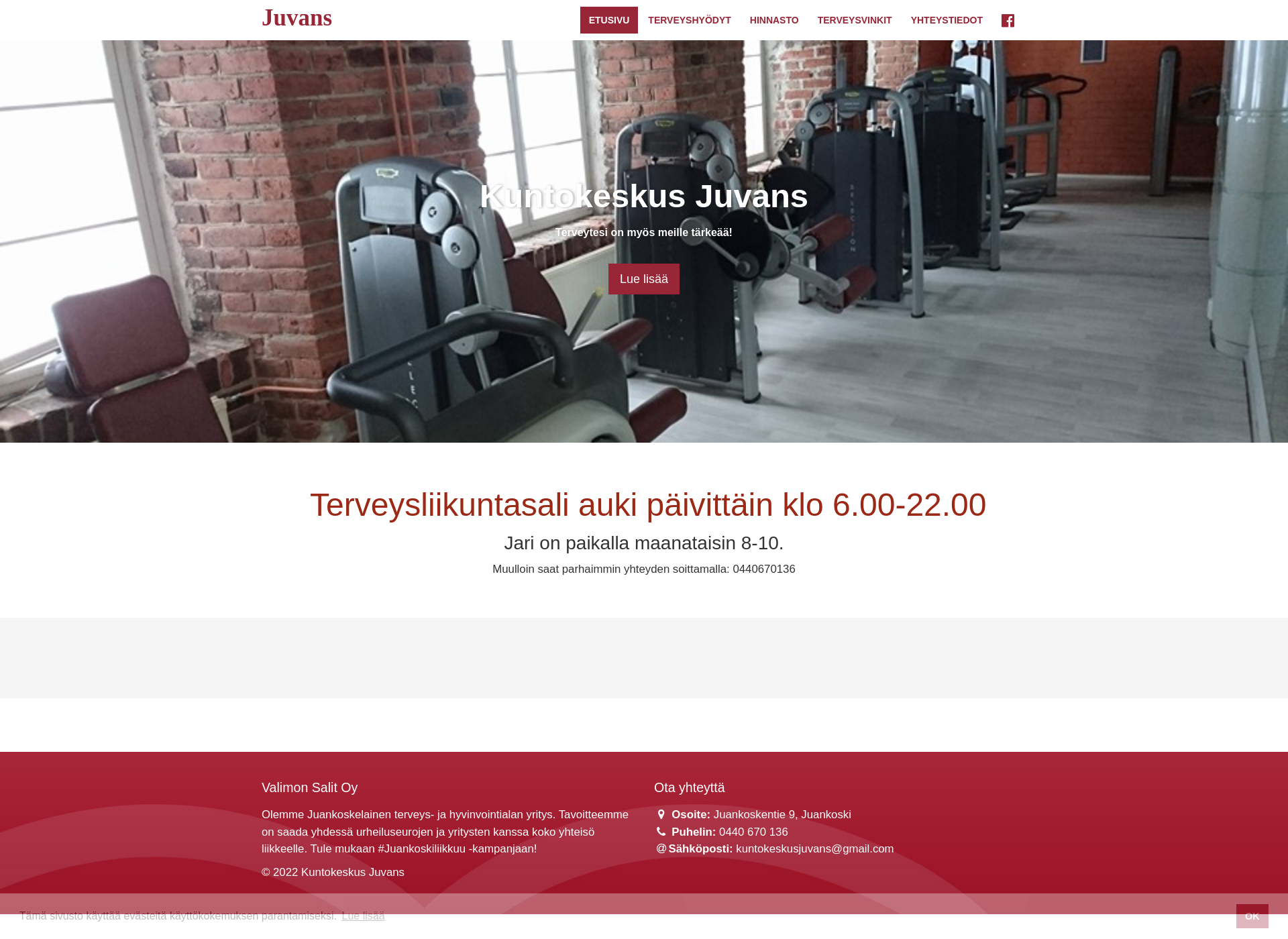 Screenshot for juvans.fi