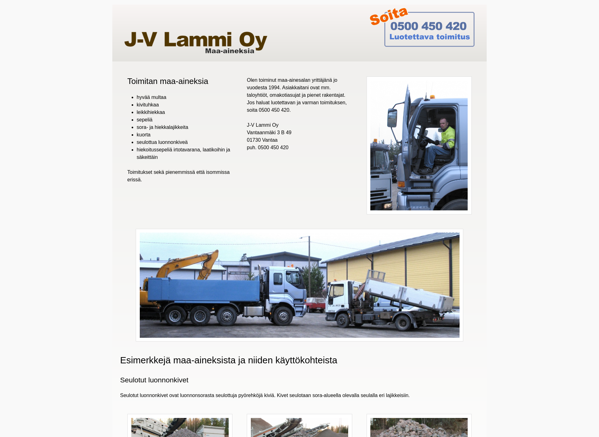 Screenshot for jvlammi.fi
