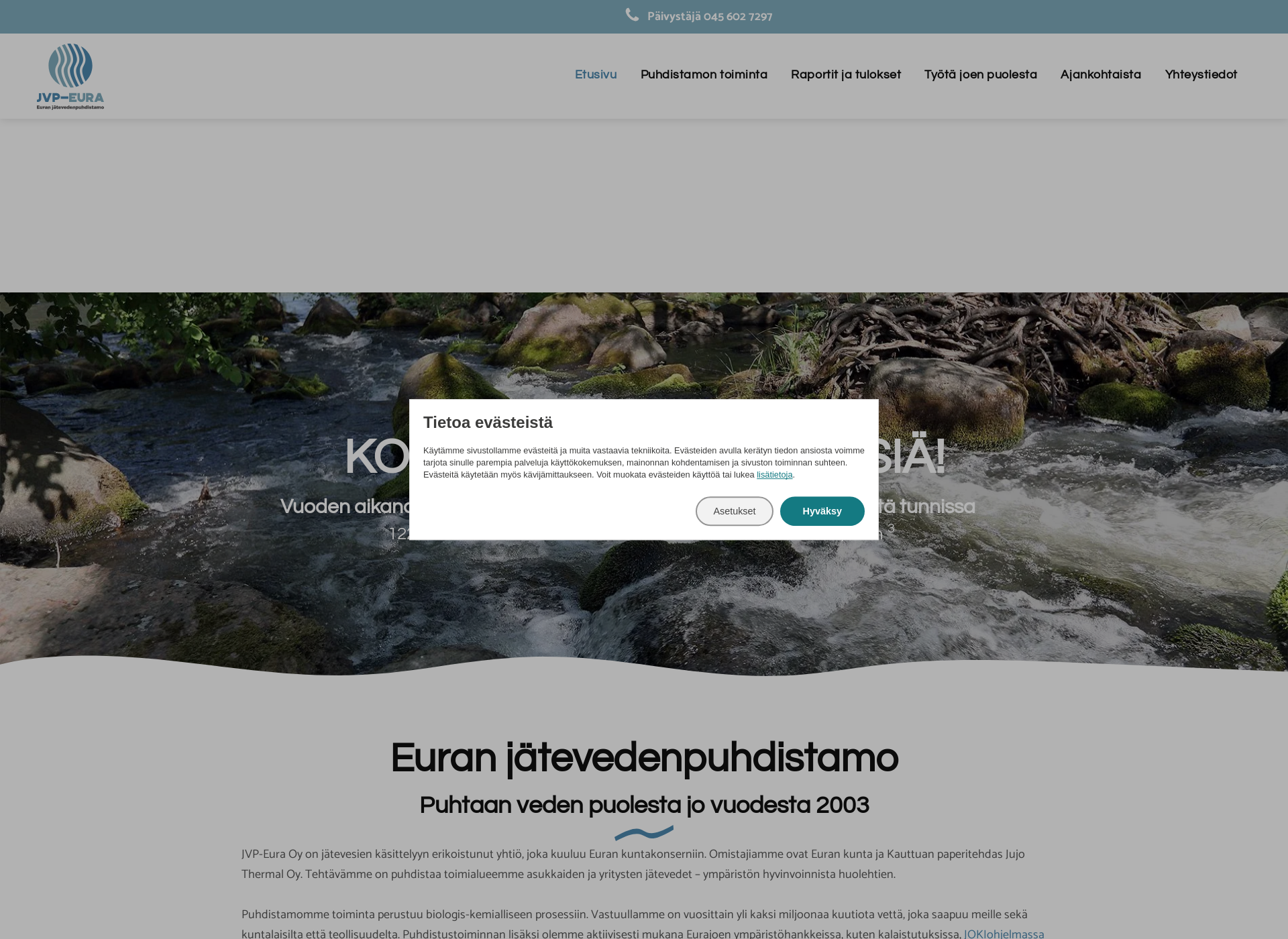 Screenshot for jvp-eura.fi