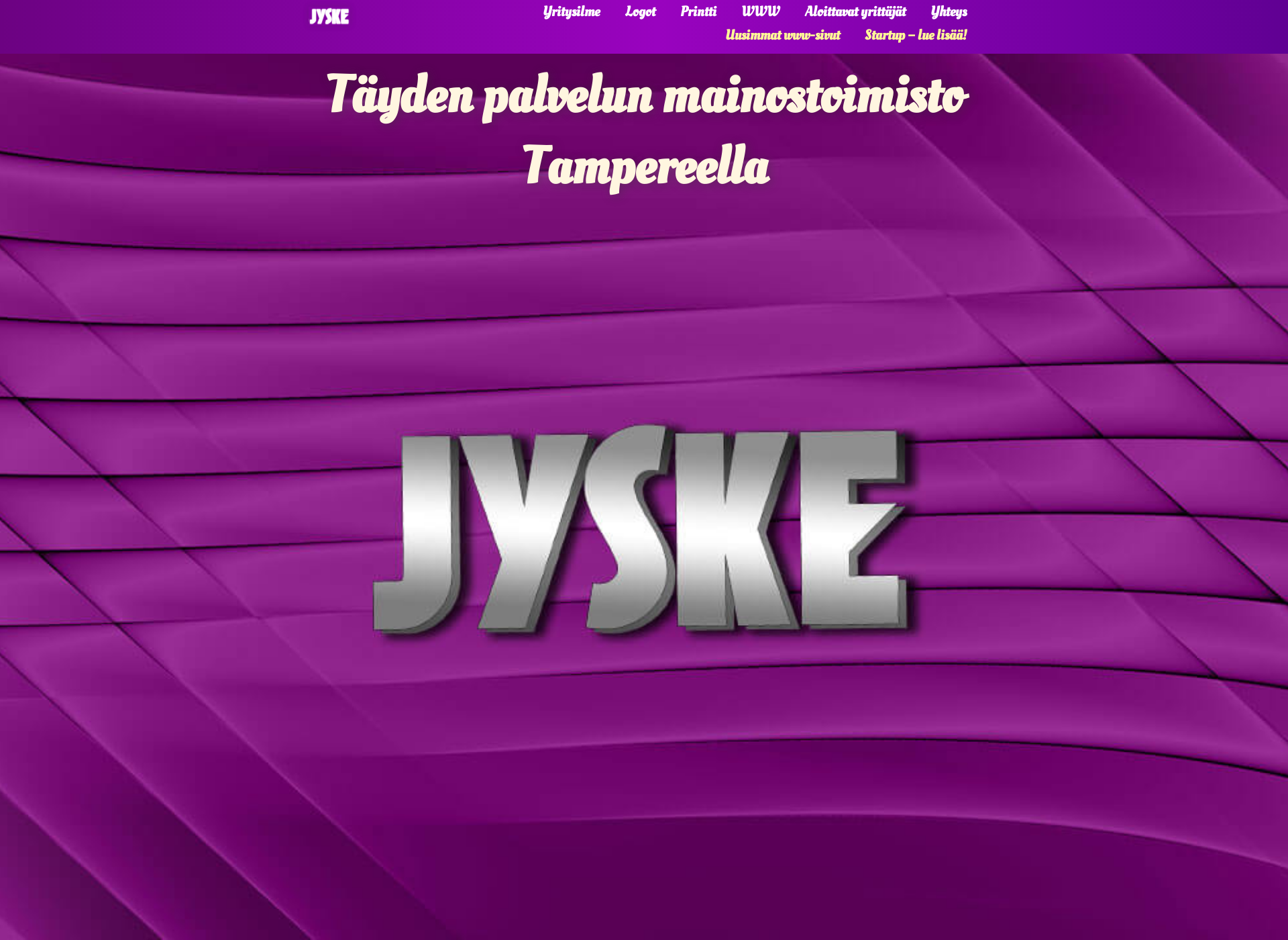 Skärmdump för jyske.fi