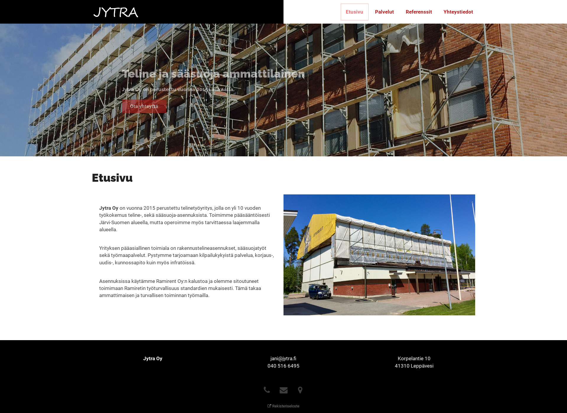 Screenshot for jytra.fi