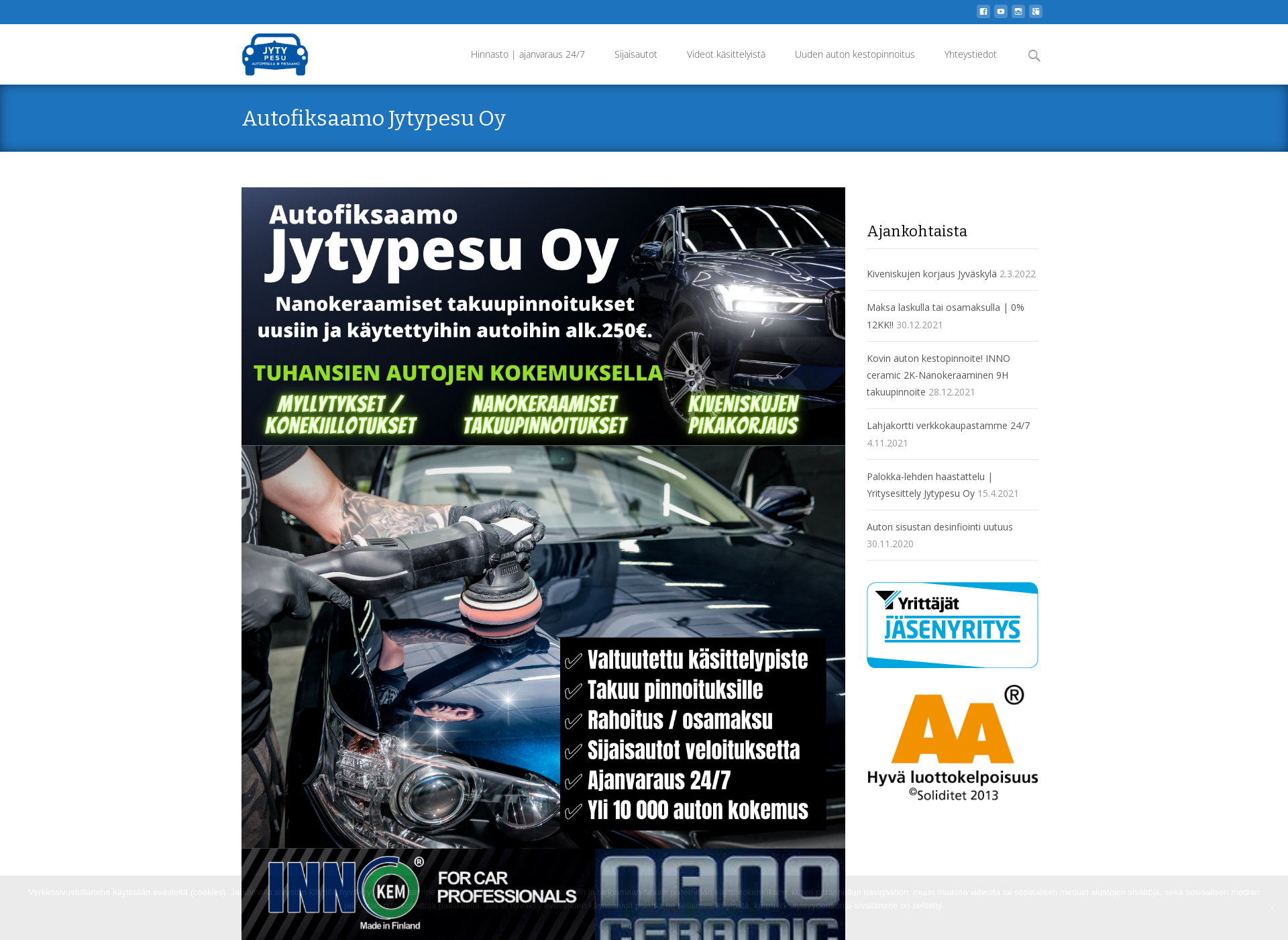 Skärmdump för jytypesu.fi