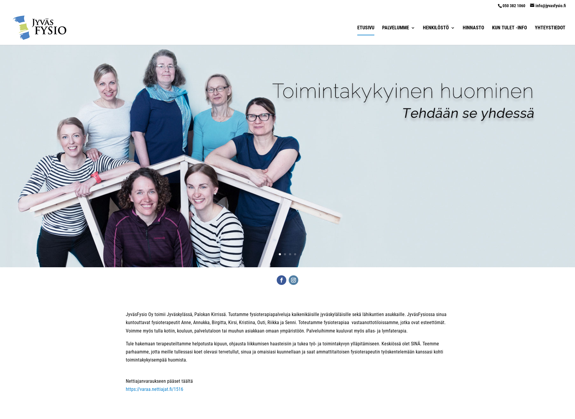 Screenshot for jyvasfysio.fi