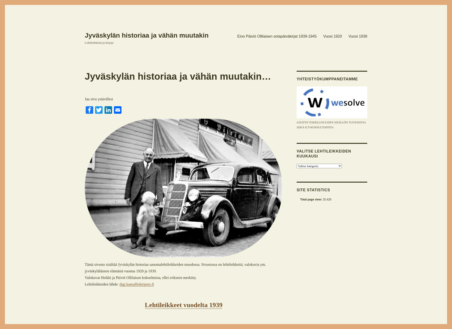 Screenshot for jyvaskyla1920.fi