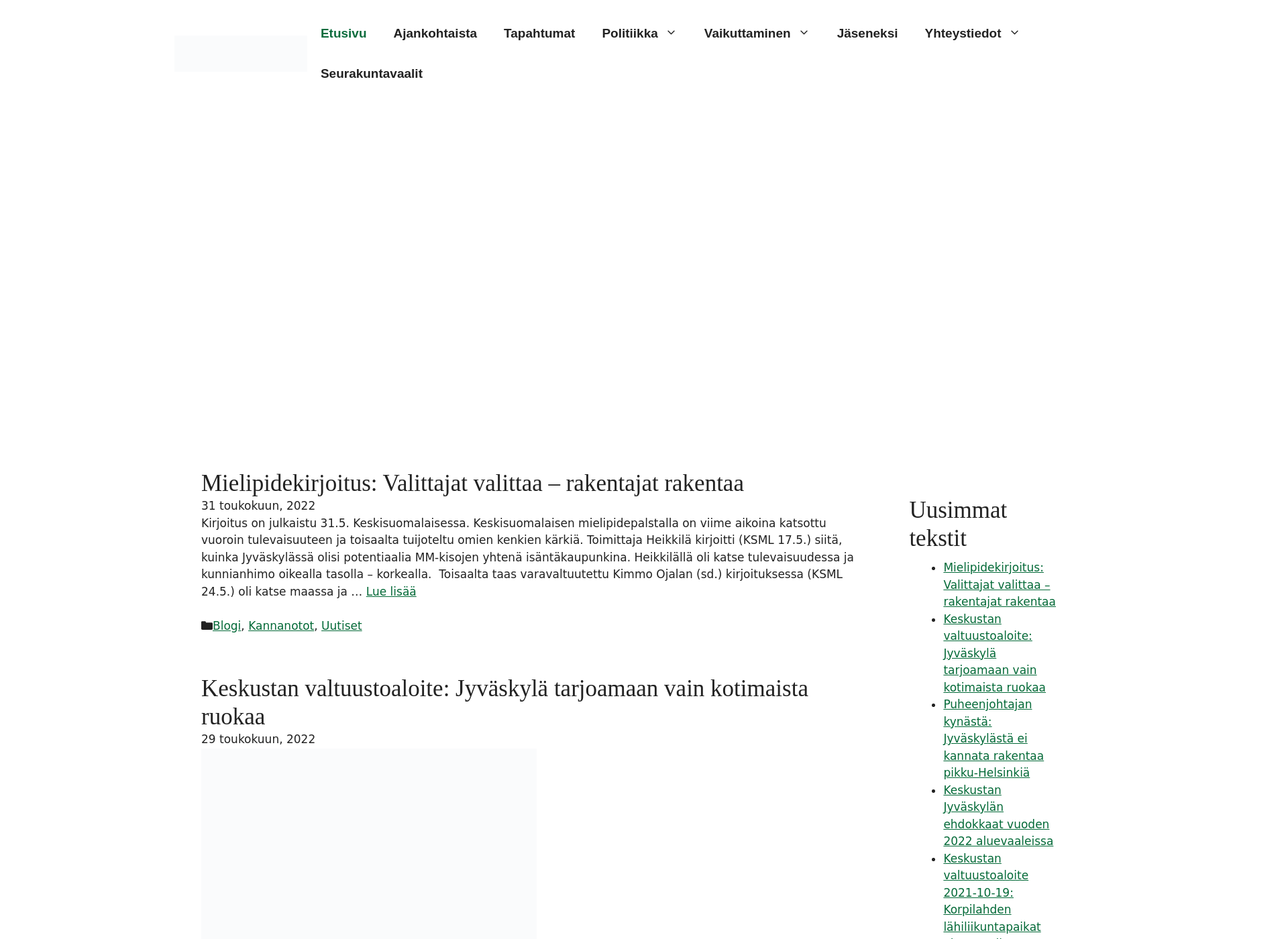 Screenshot for jyvaskylankeskusta.fi
