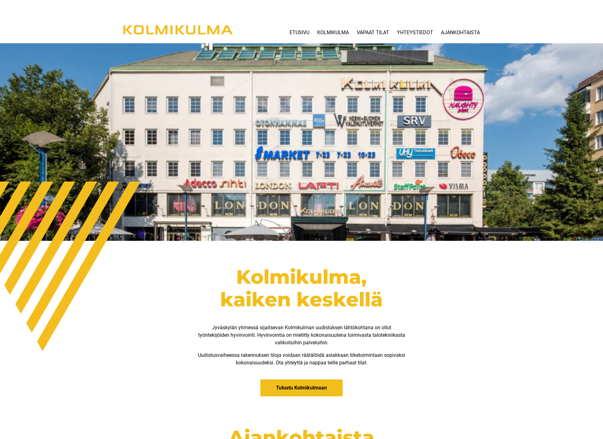 Skärmdump för jyvaskylankolmikulma.fi