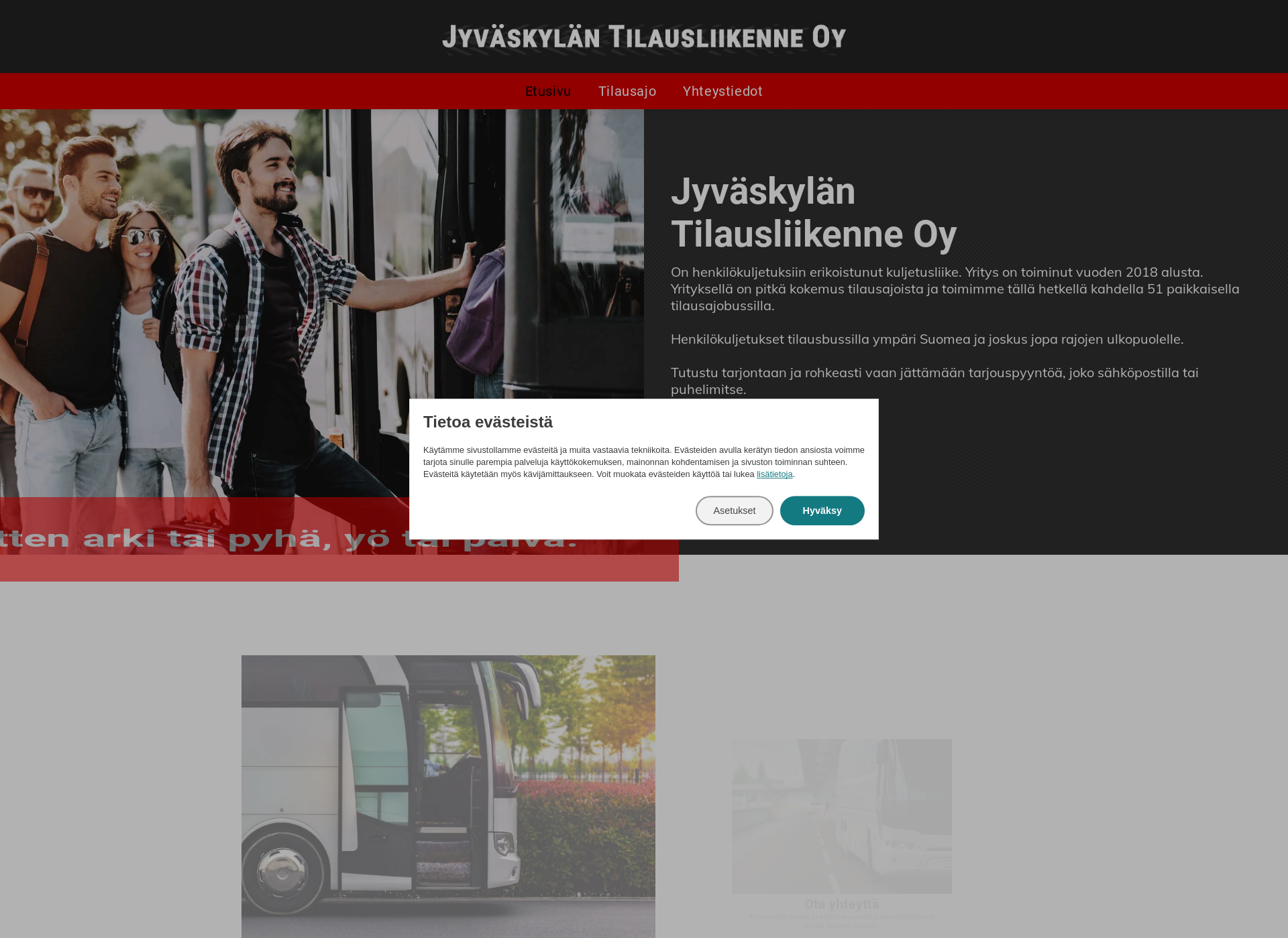 Screenshot for jyvaskylantilausliikenne.fi