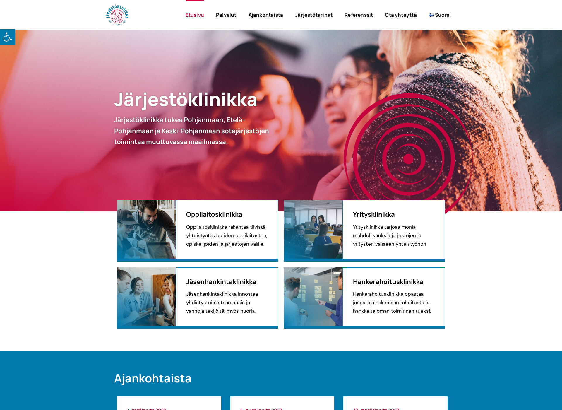 Screenshot for järjestöklinikka.fi