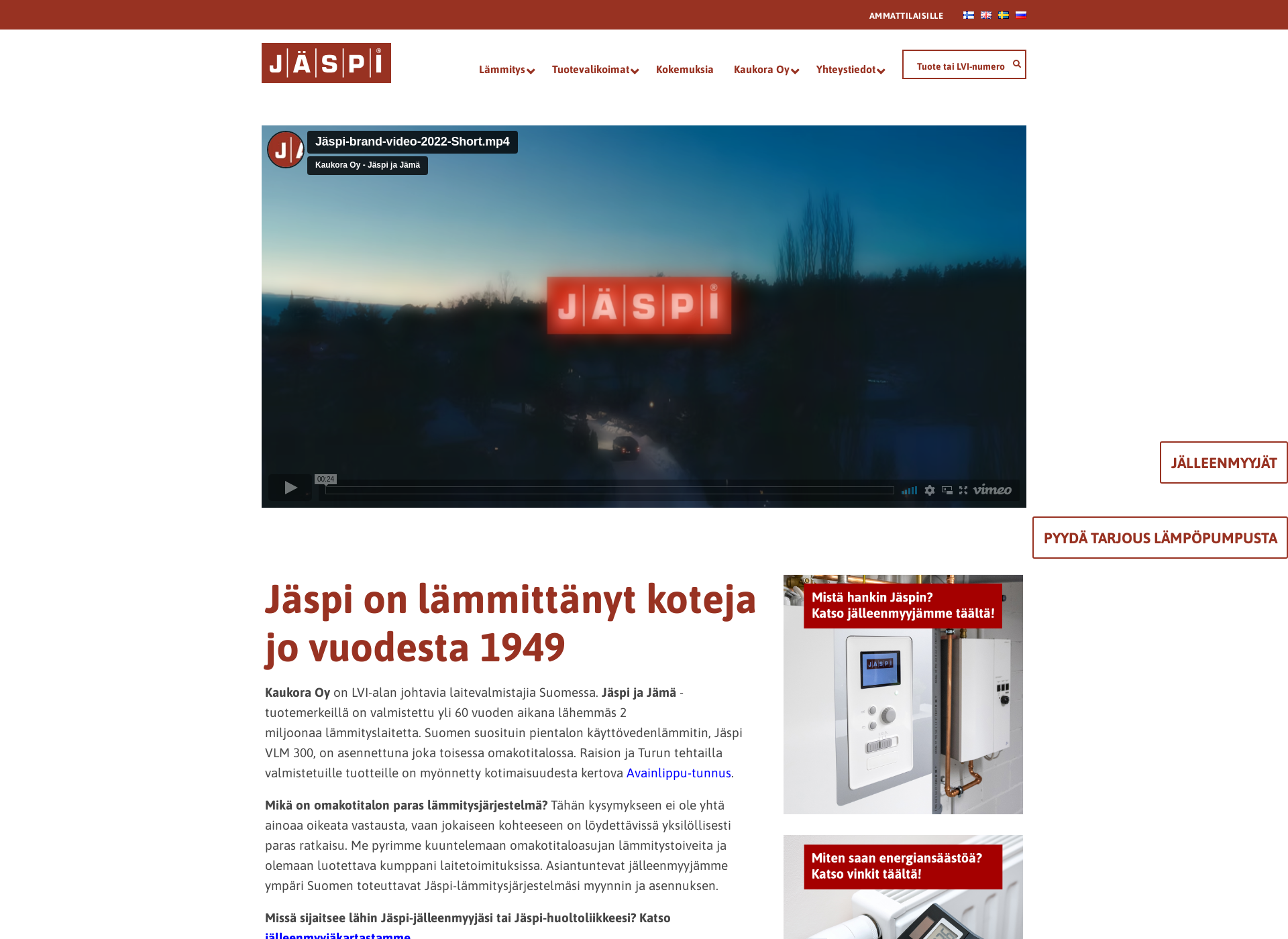 Screenshot for jäspi.fi