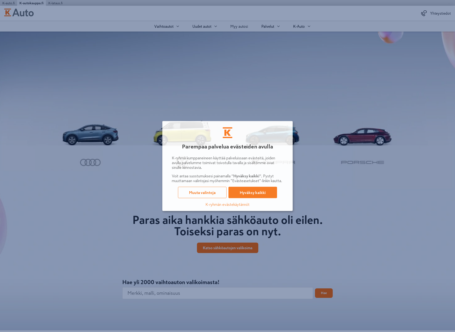 Skärmdump för k-autokauppa.fi