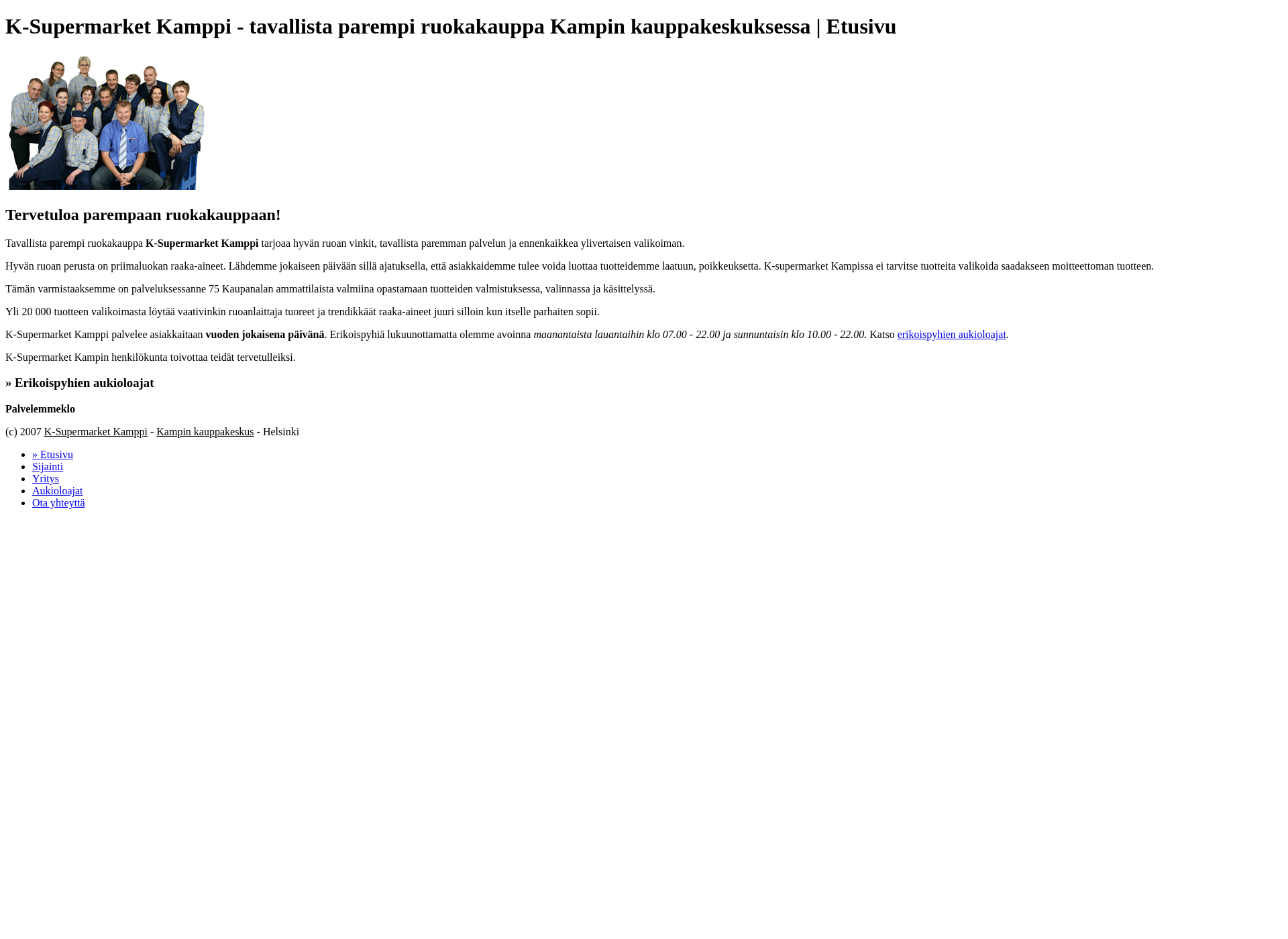 Screenshot for k-kamppi.fi