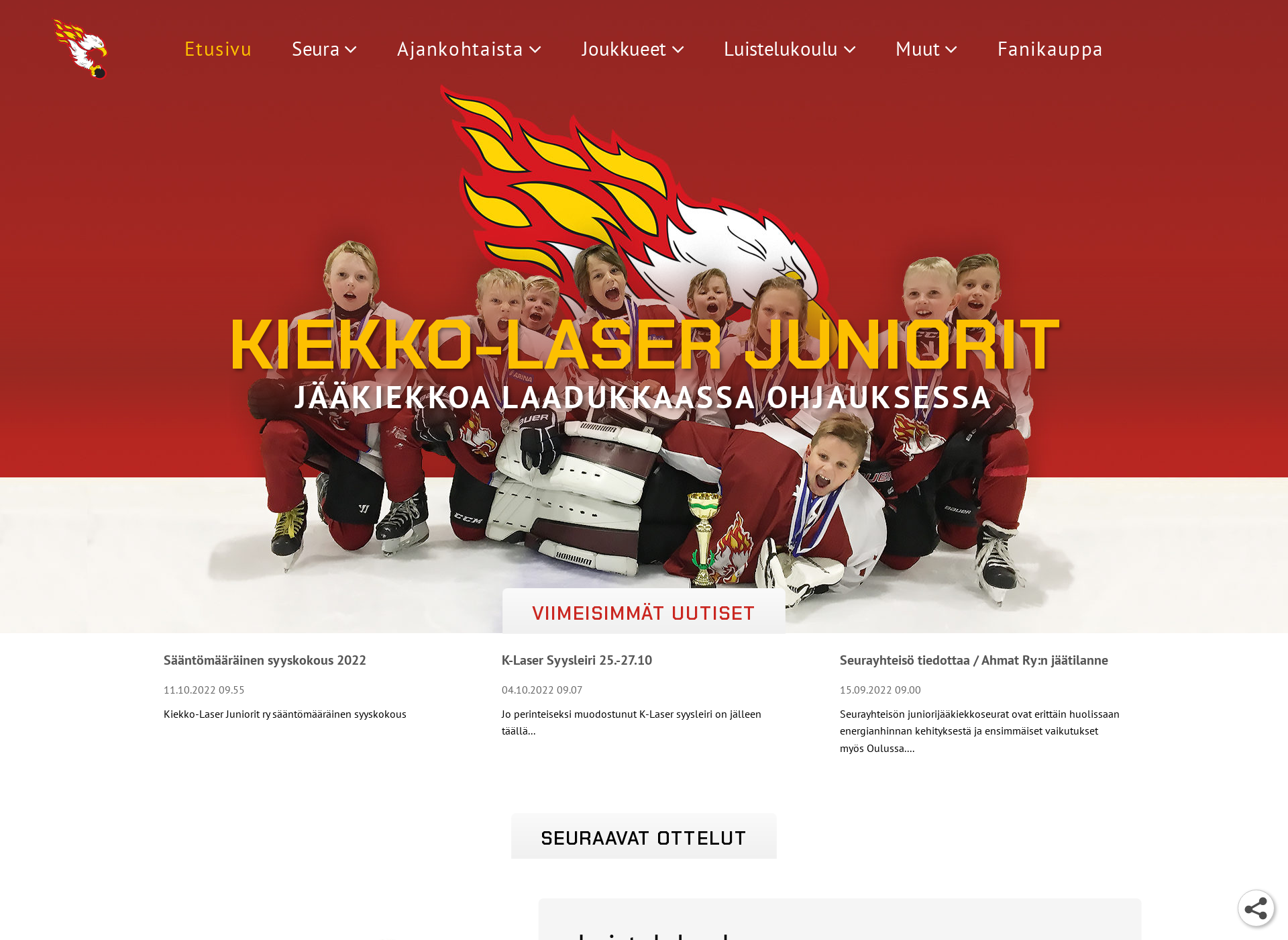 Skärmdump för k-laser.fi