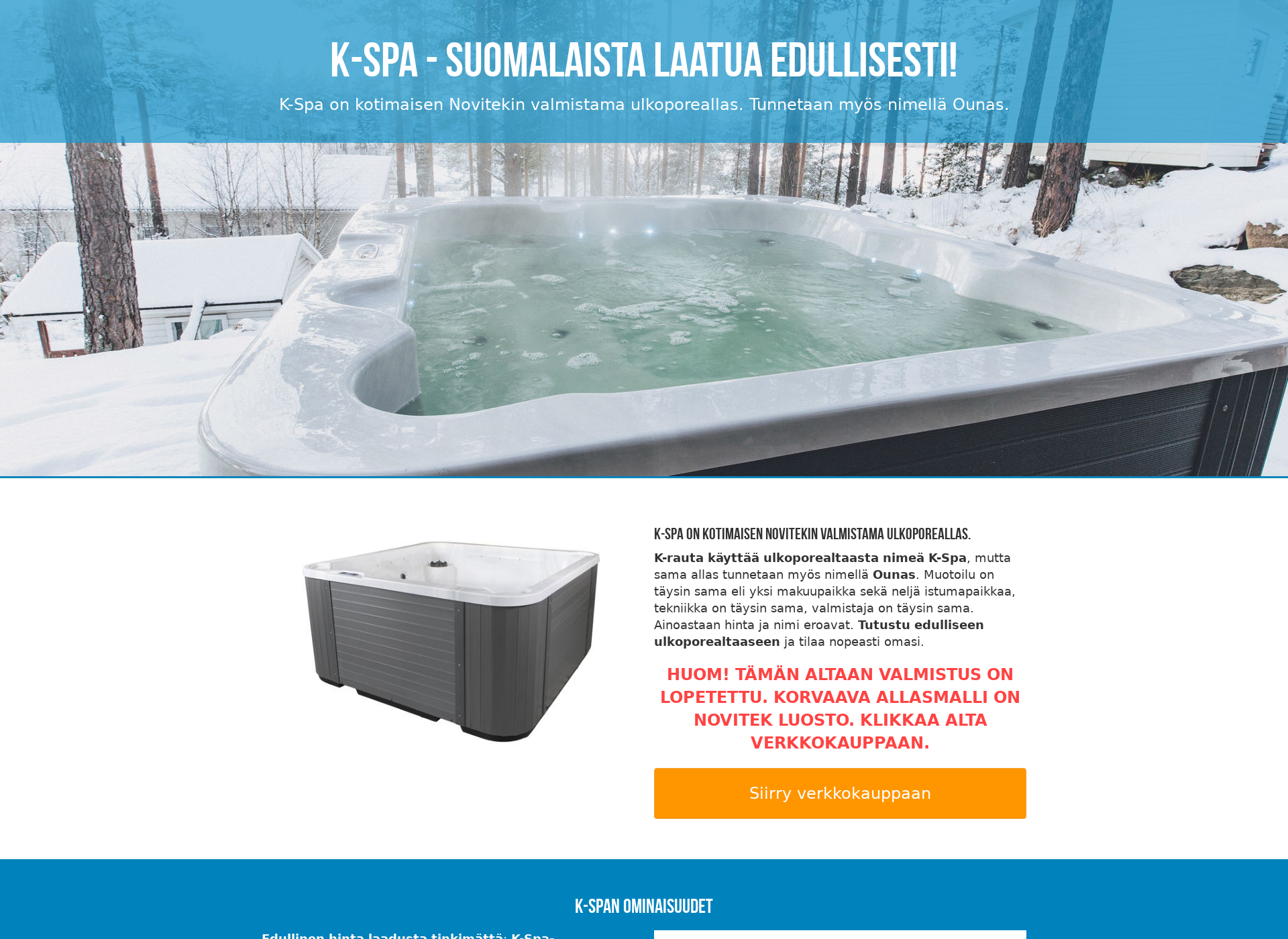 Näyttökuva k-spa-ulkoporeallas.fi