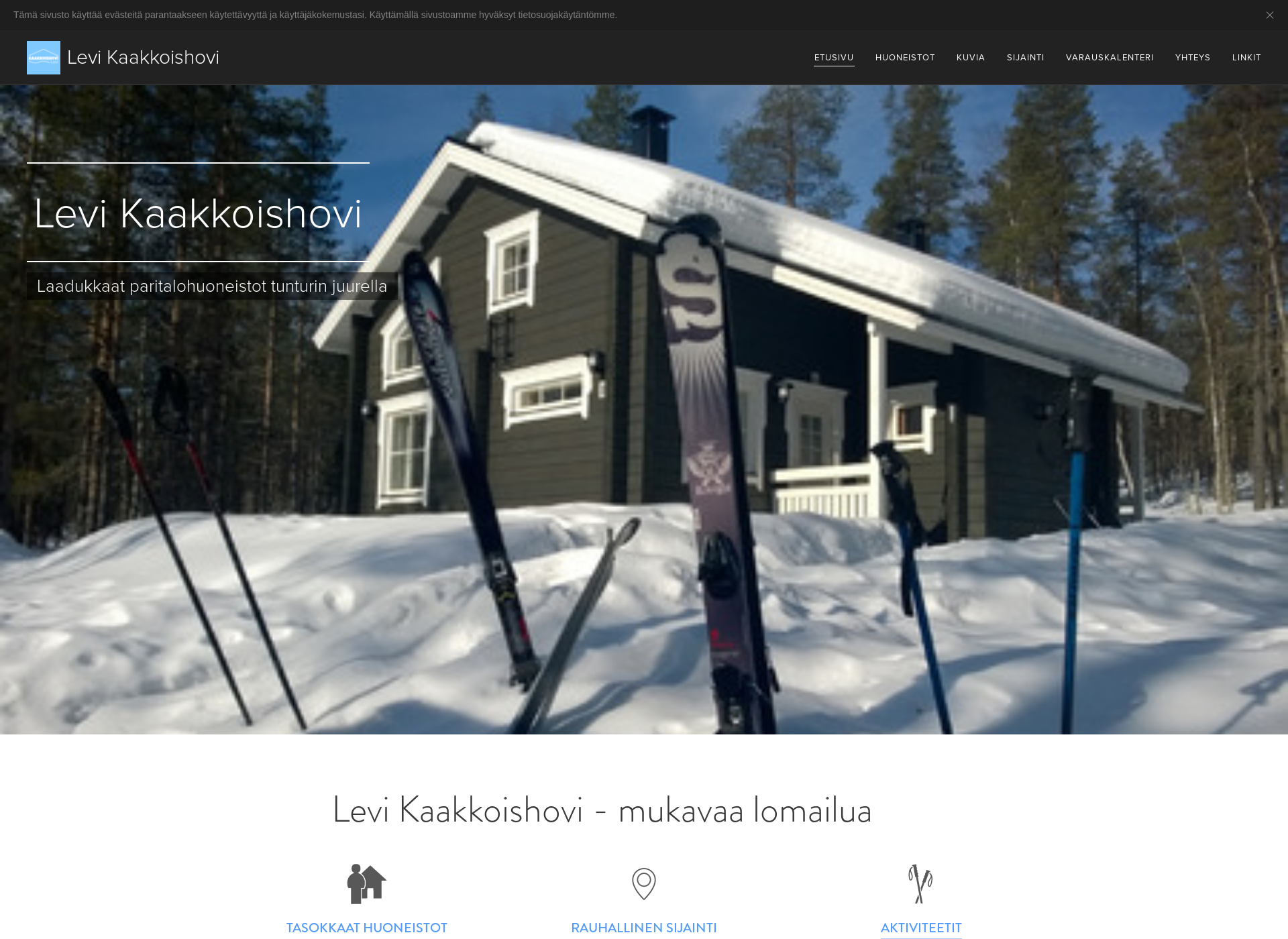 Skärmdump för kaakkoishovi.fi