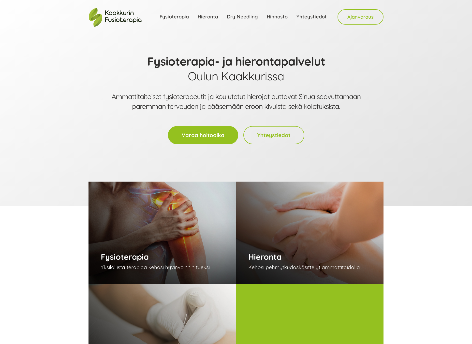 Screenshot for kaakkurinfysioterapia.fi