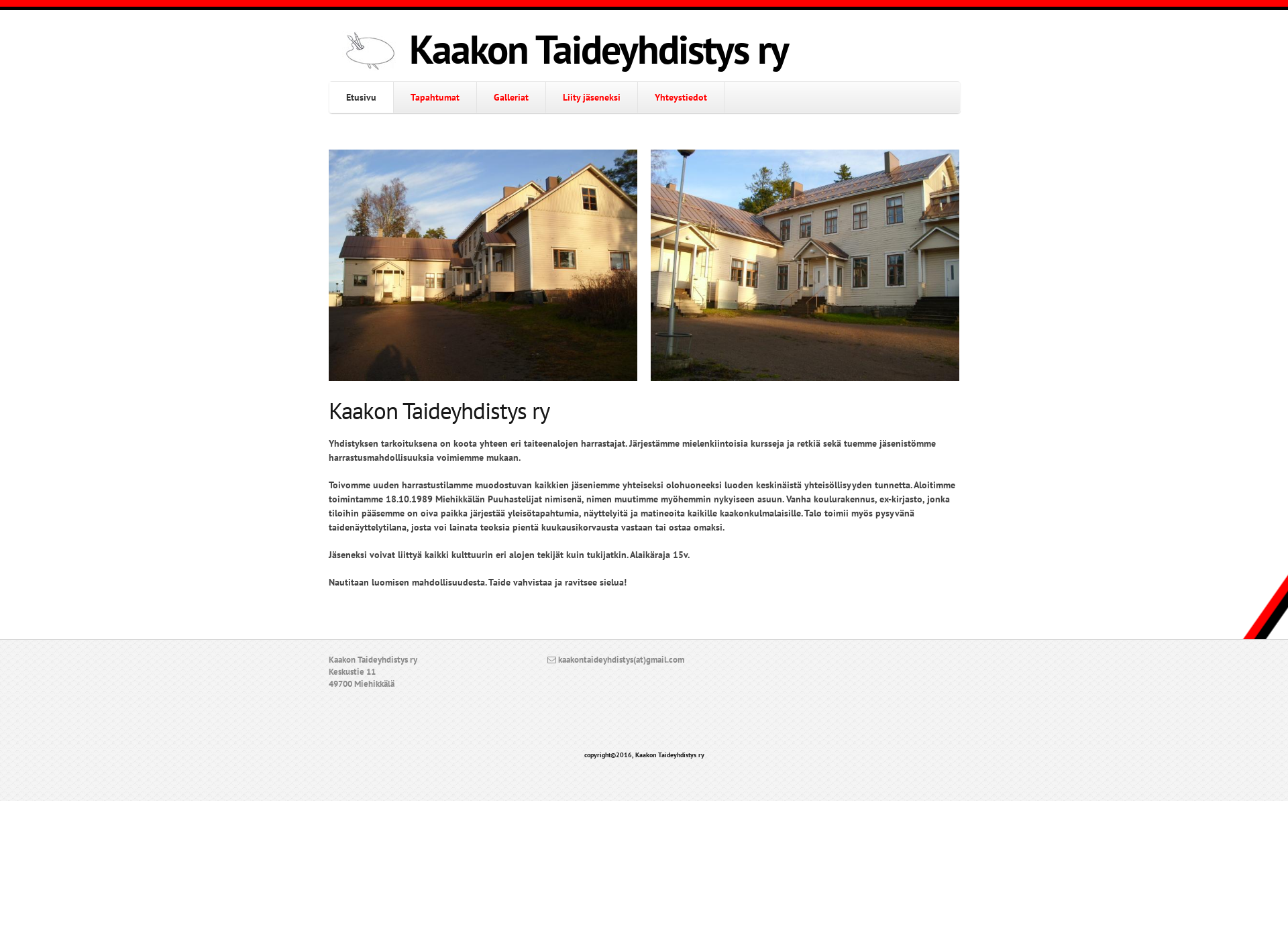 Screenshot for kaakontaideyhdistys.fi