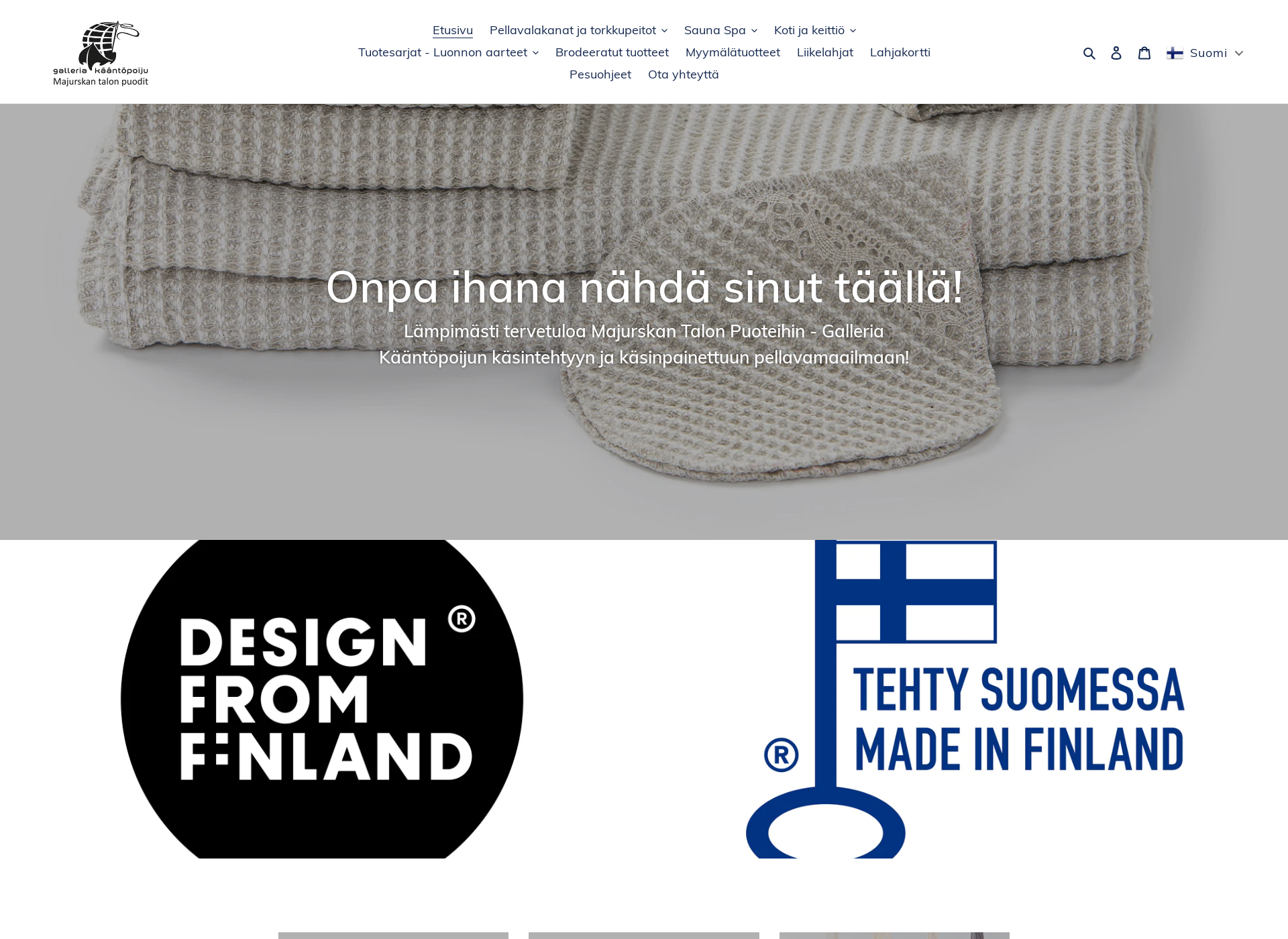 Skärmdump för kaantopoiju.fi