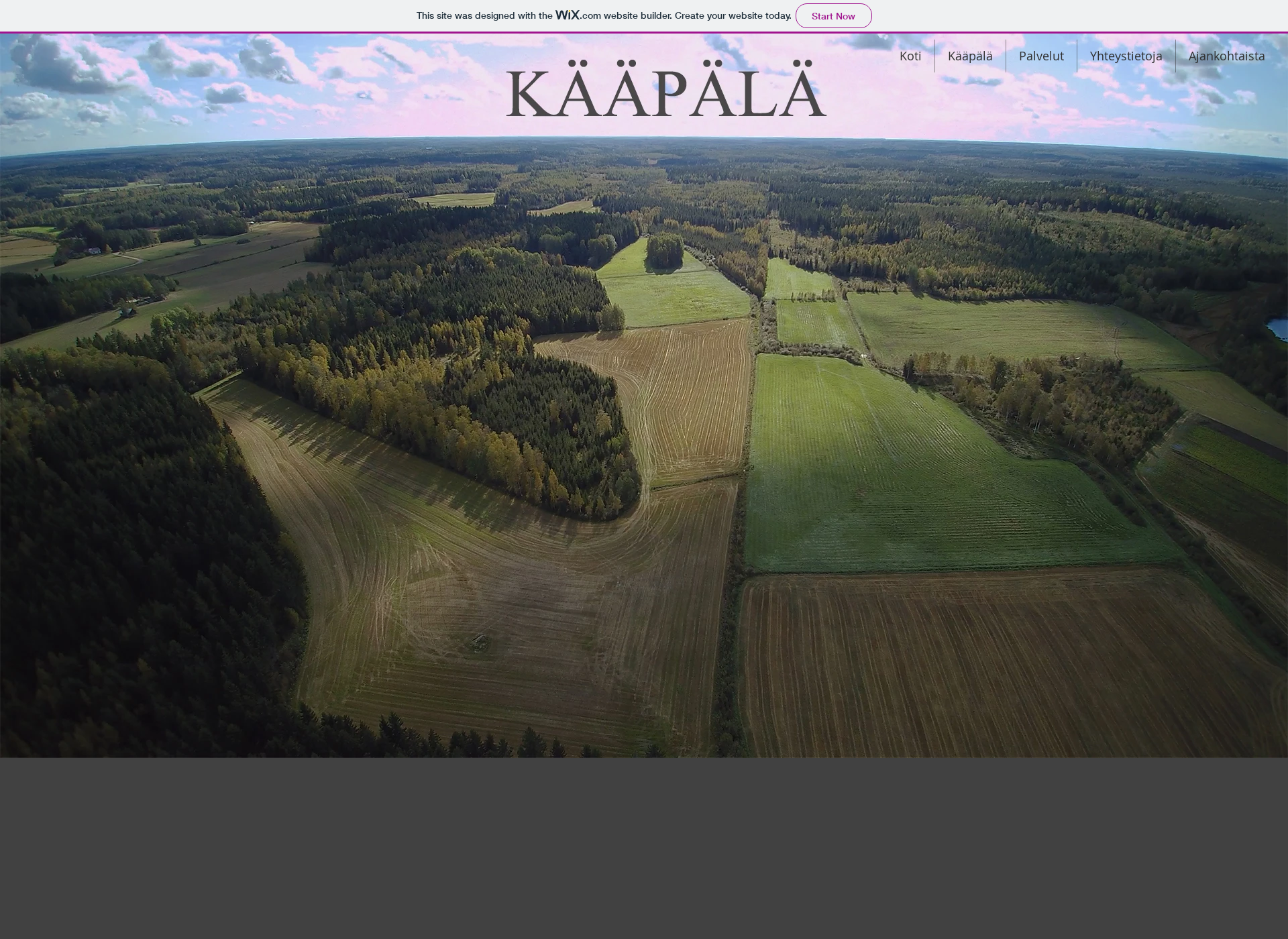 Skärmdump för kaapala.fi
