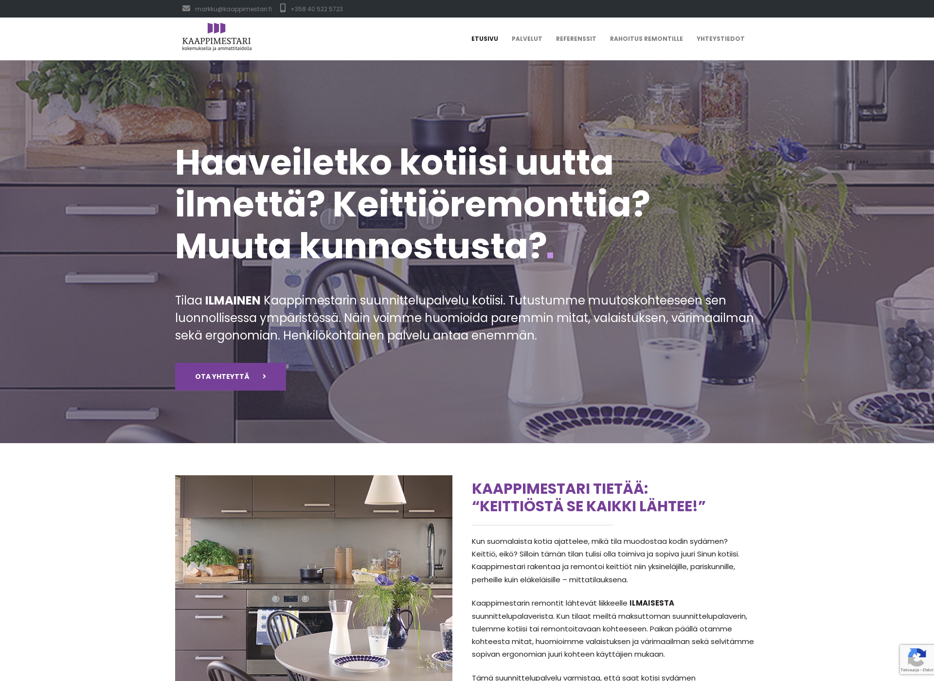 Skärmdump för kaappimestari.fi