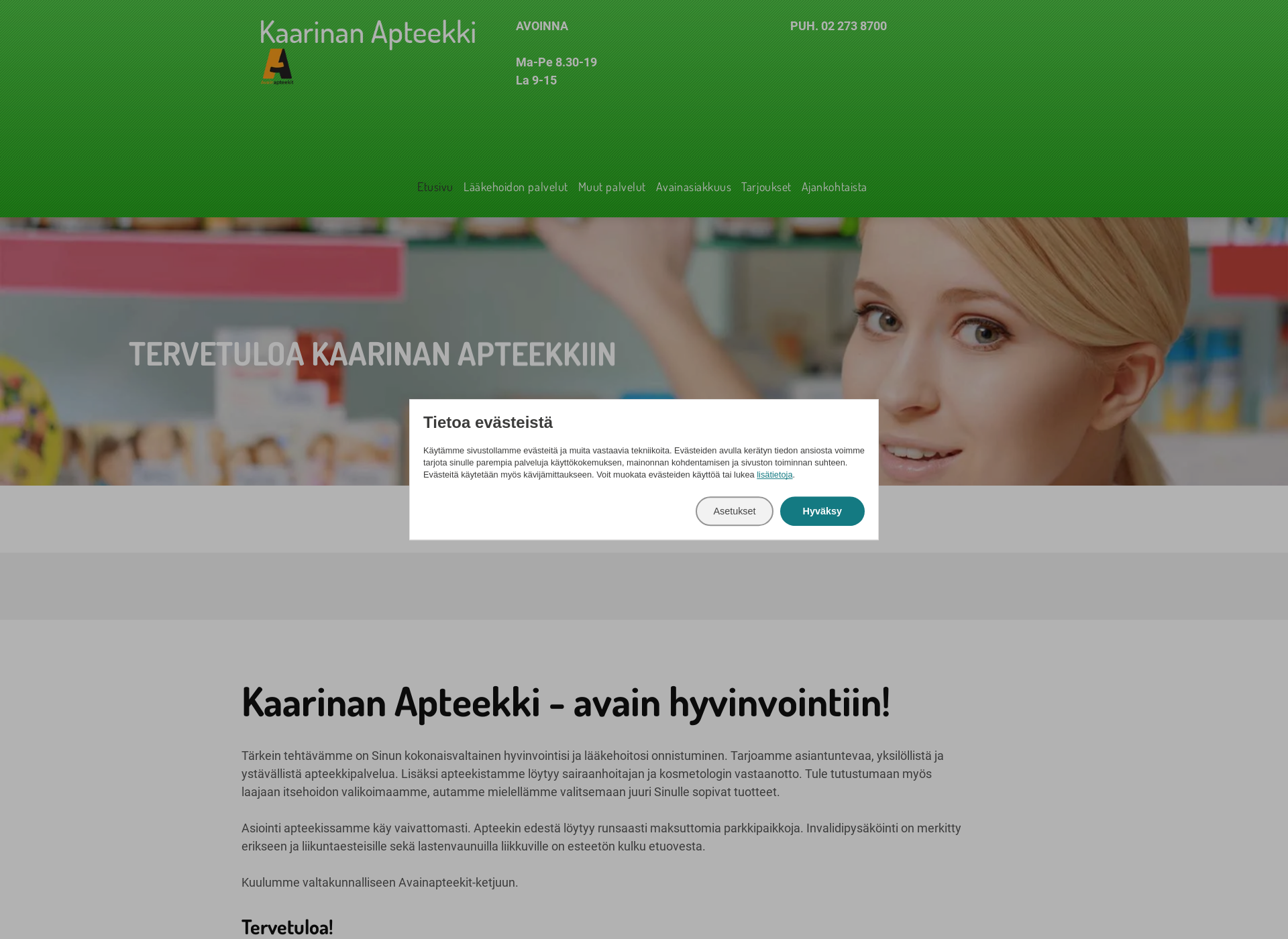 Screenshot for kaarinanapteekki.fi