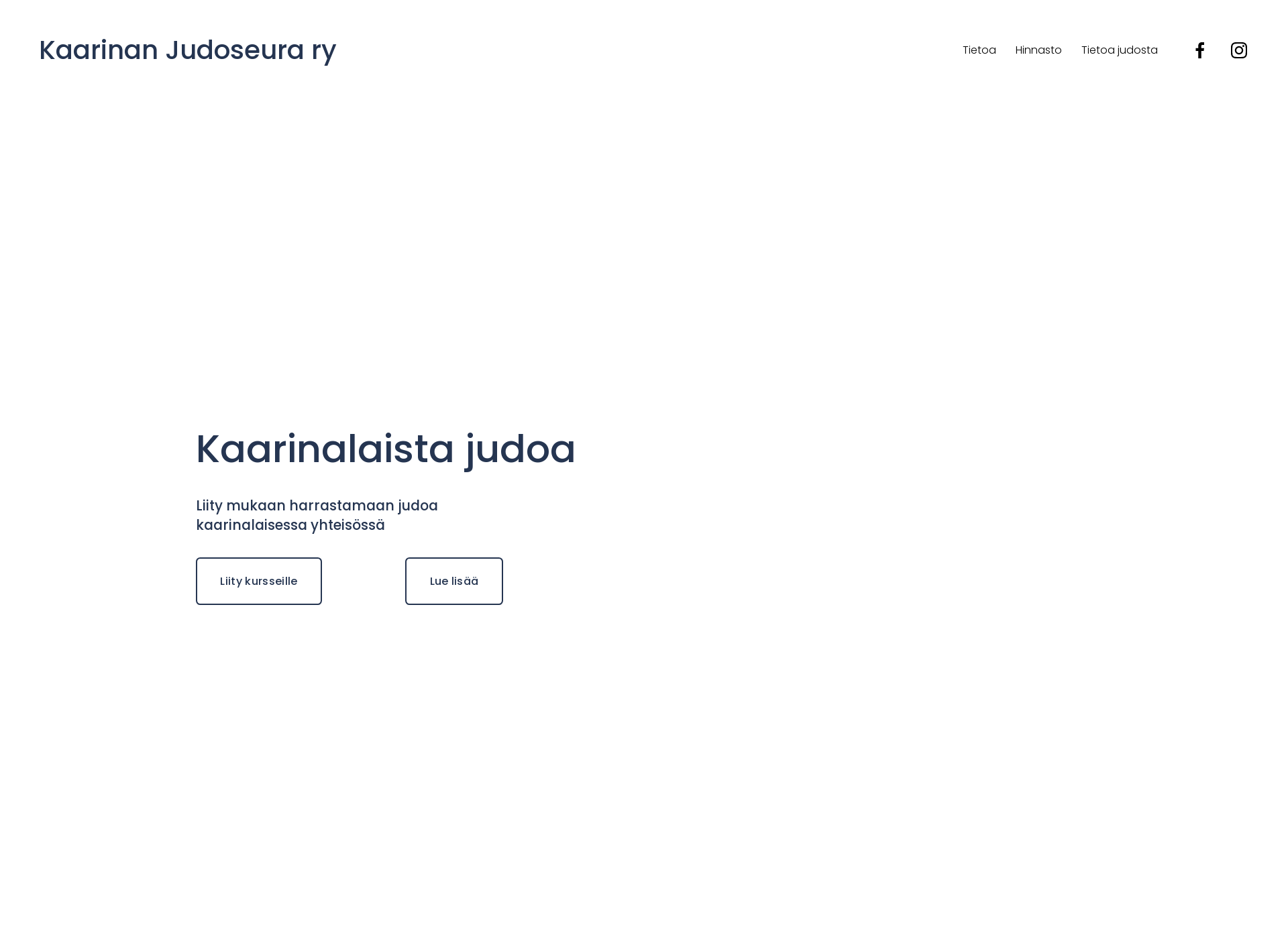 Skärmdump för kaarinanjudoseura.fi