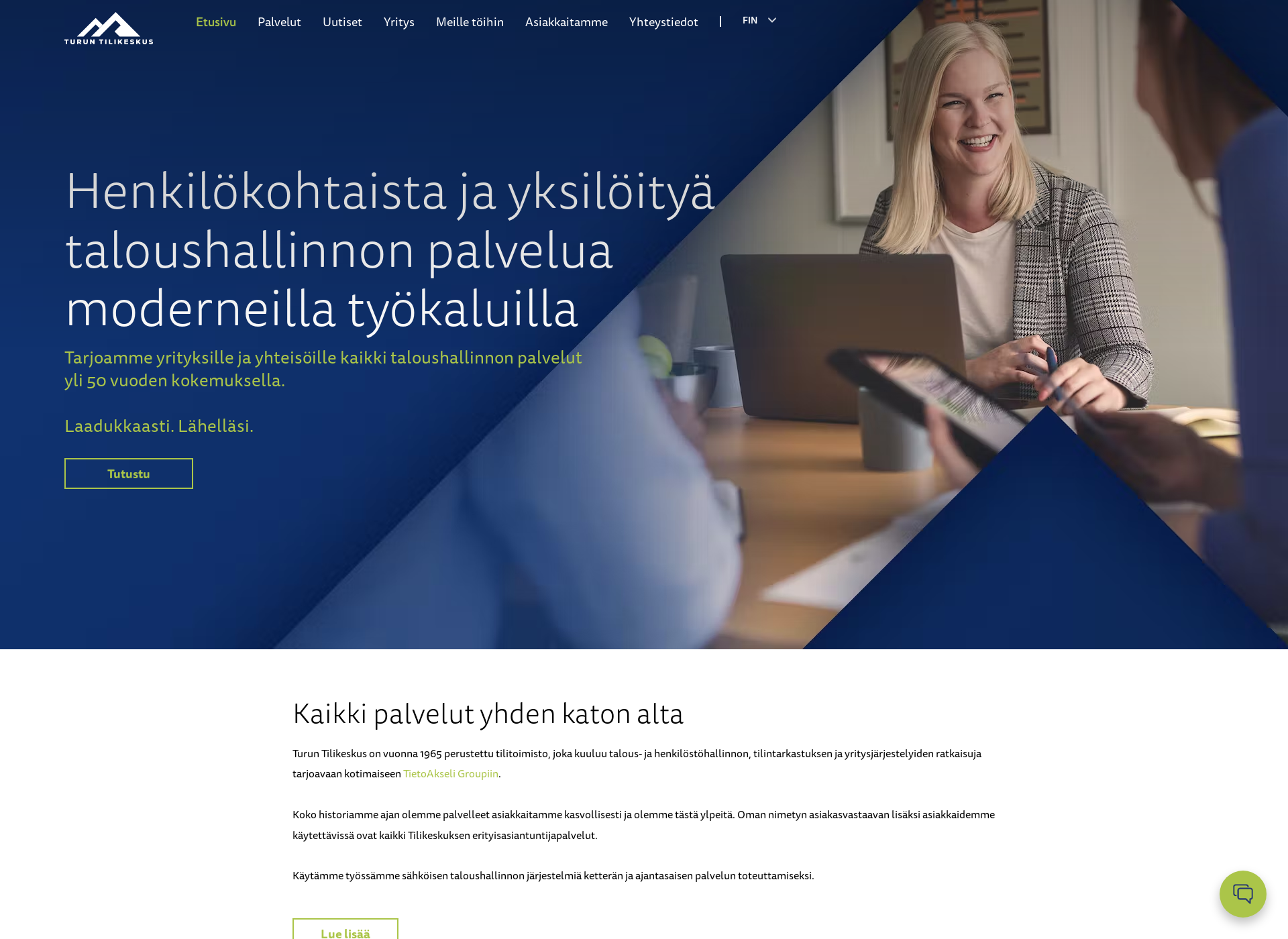 Näyttökuva kaarinantilitoimisto.fi