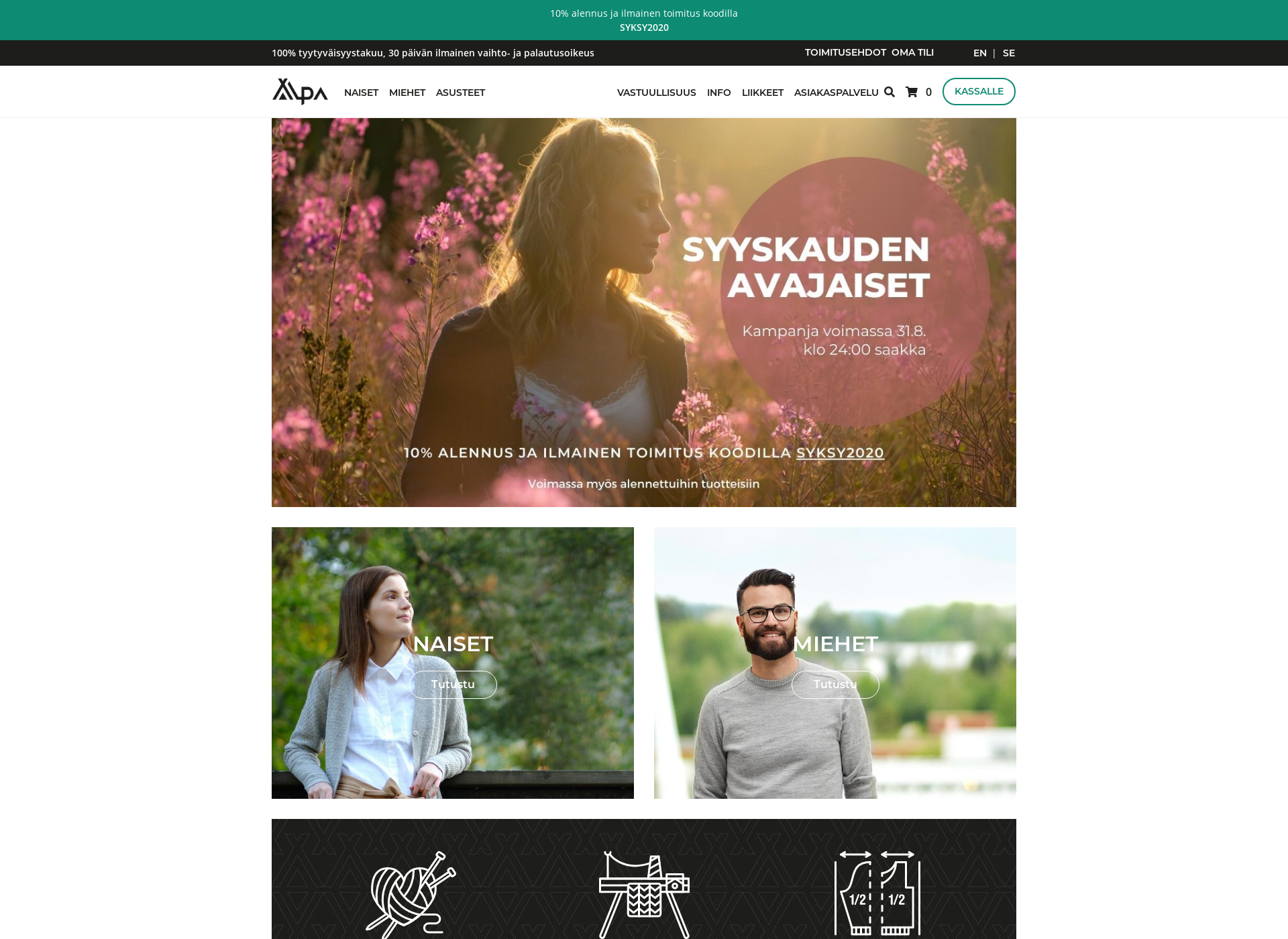 Skärmdump för kaarna.fi