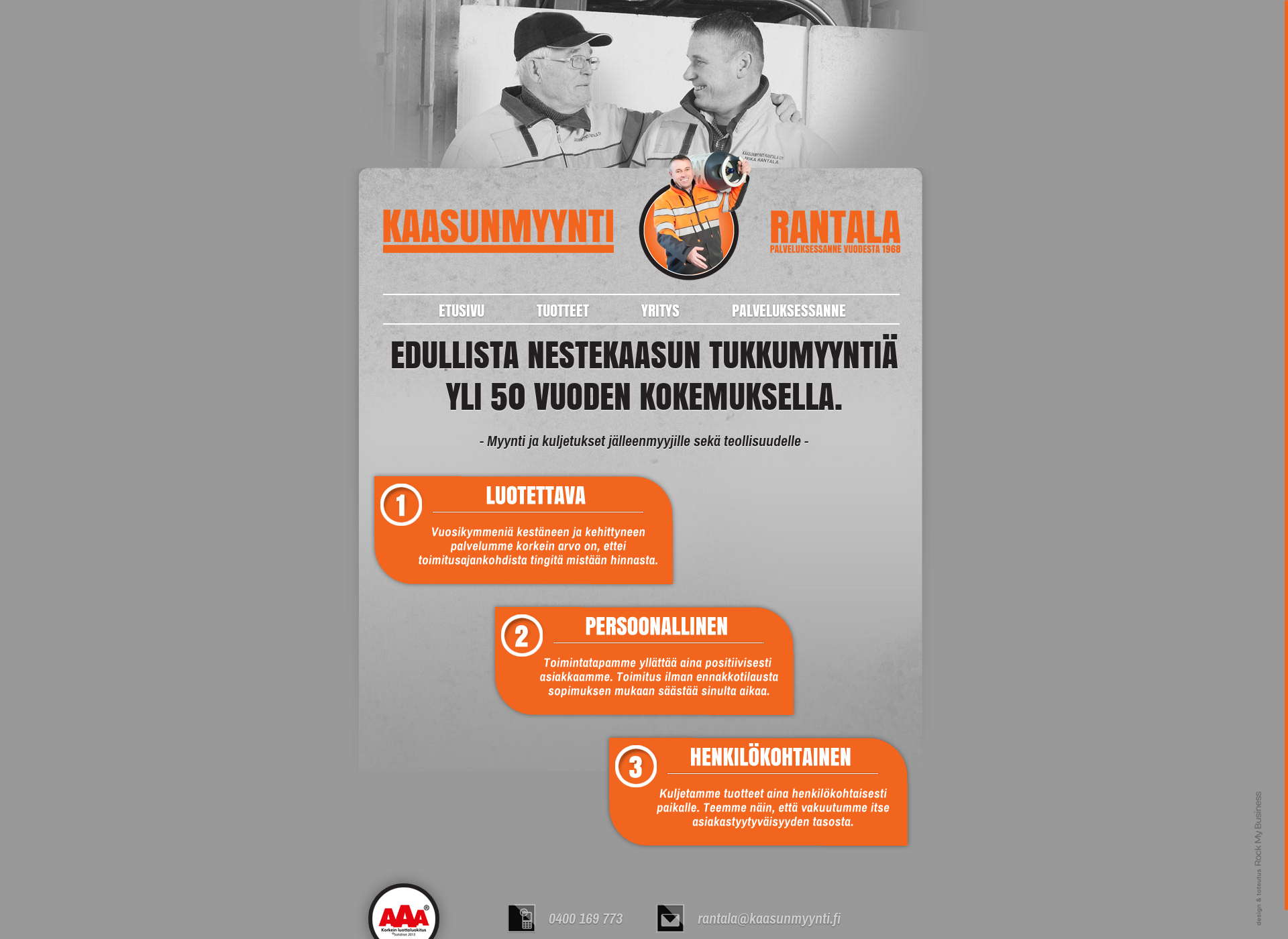 Screenshot for kaasunmyynti.fi