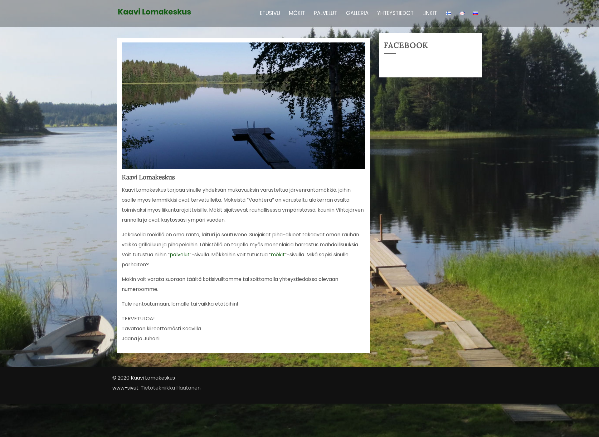 Skärmdump för kaavilomakeskus.fi