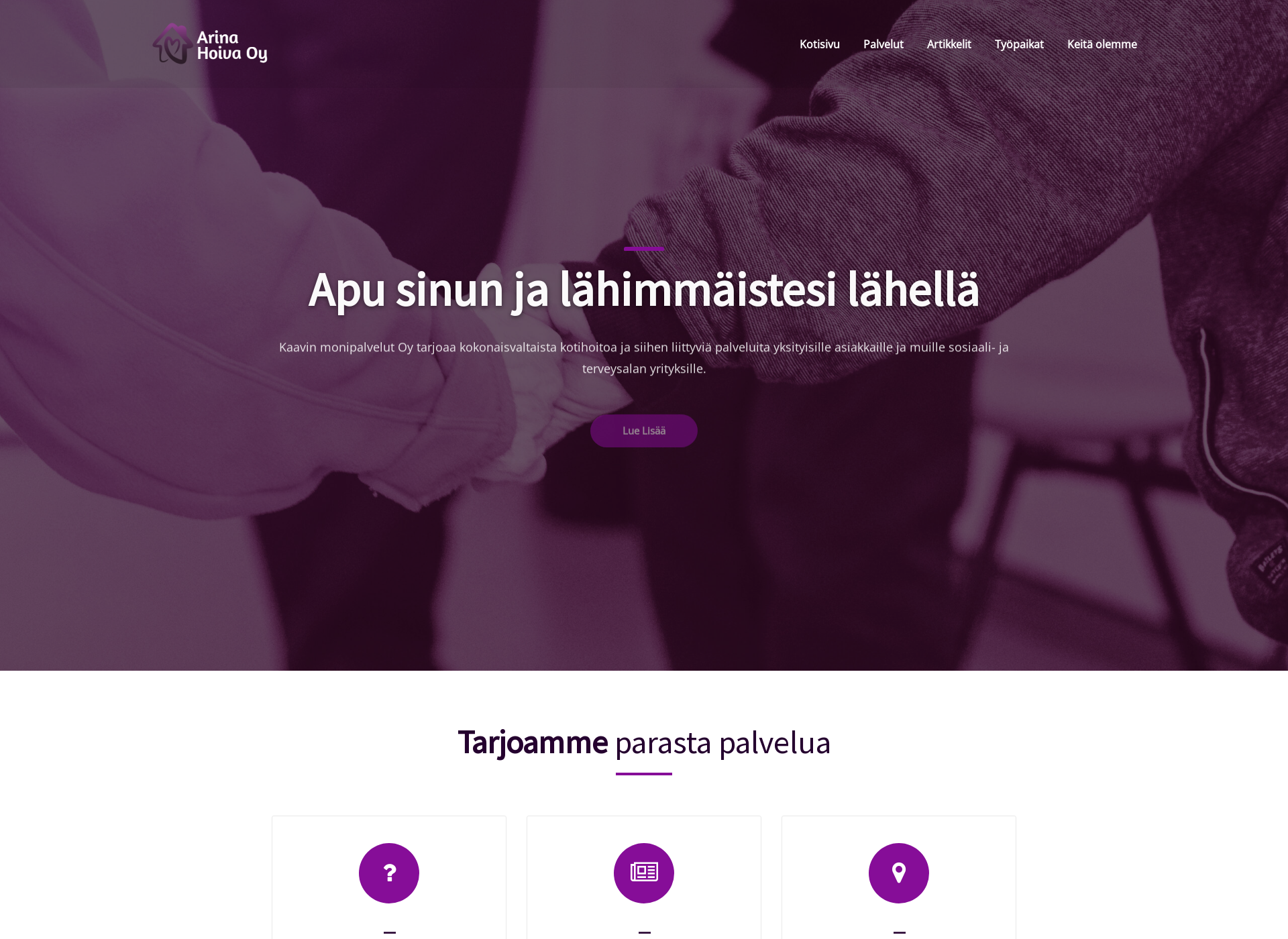 Screenshot for kaavinmonipalvelut.fi