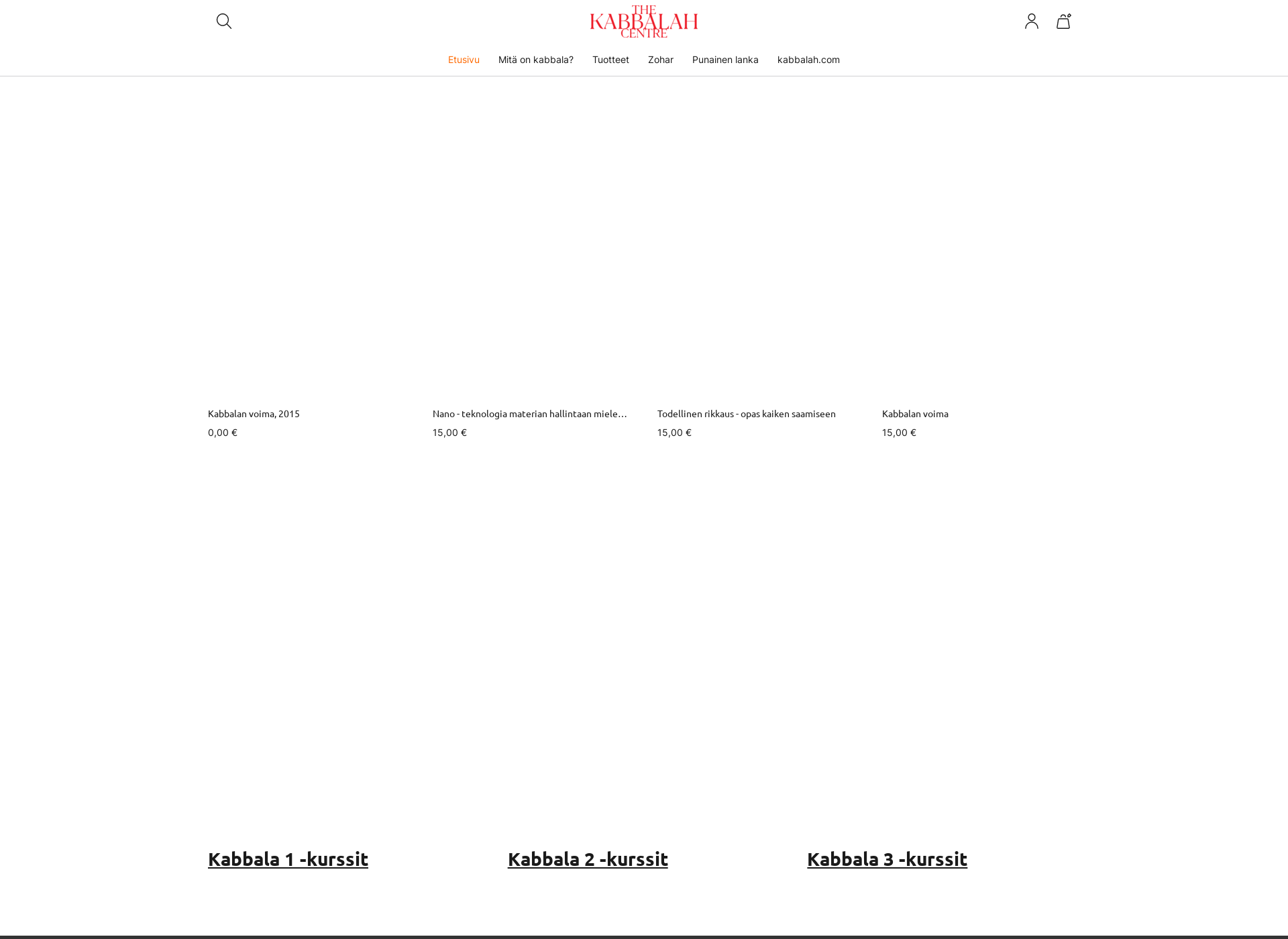 Screenshot for kabbalah.fi